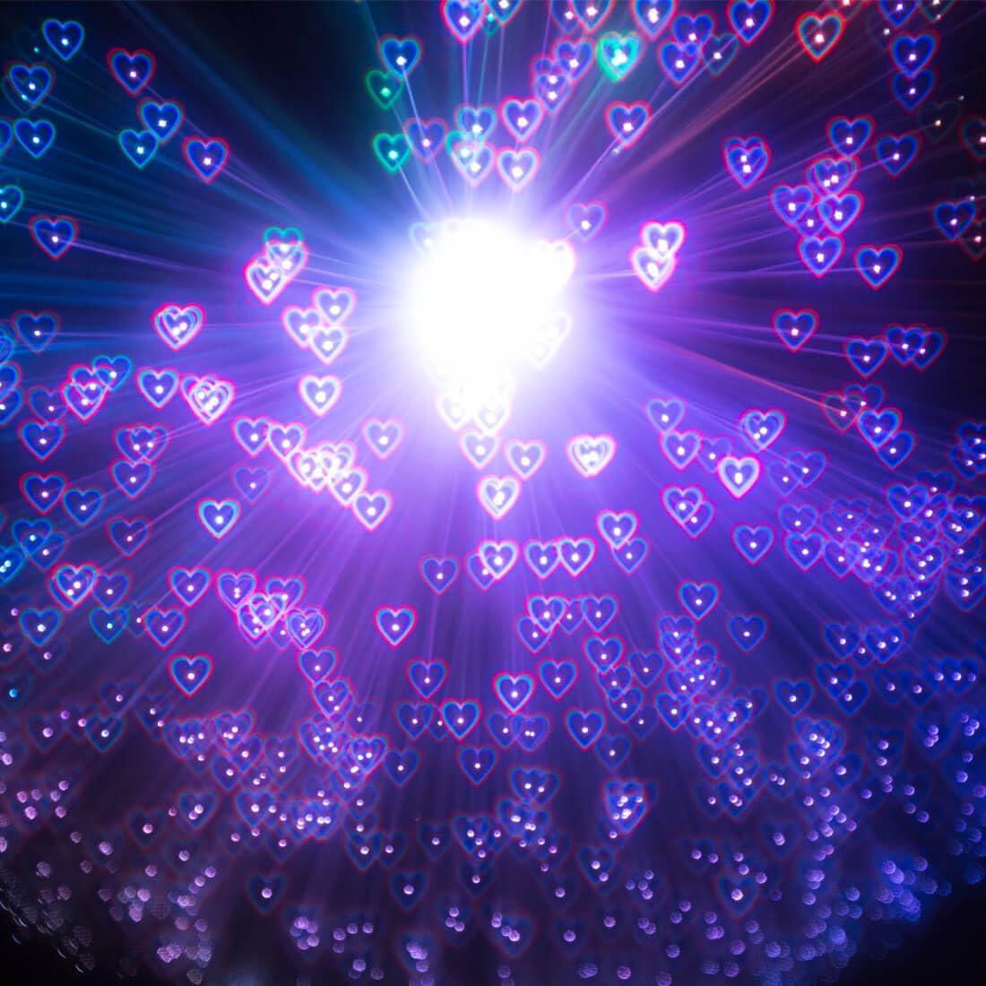 Gafas de Difracción GloFX Ultimate Corazón Arcoíris 3D