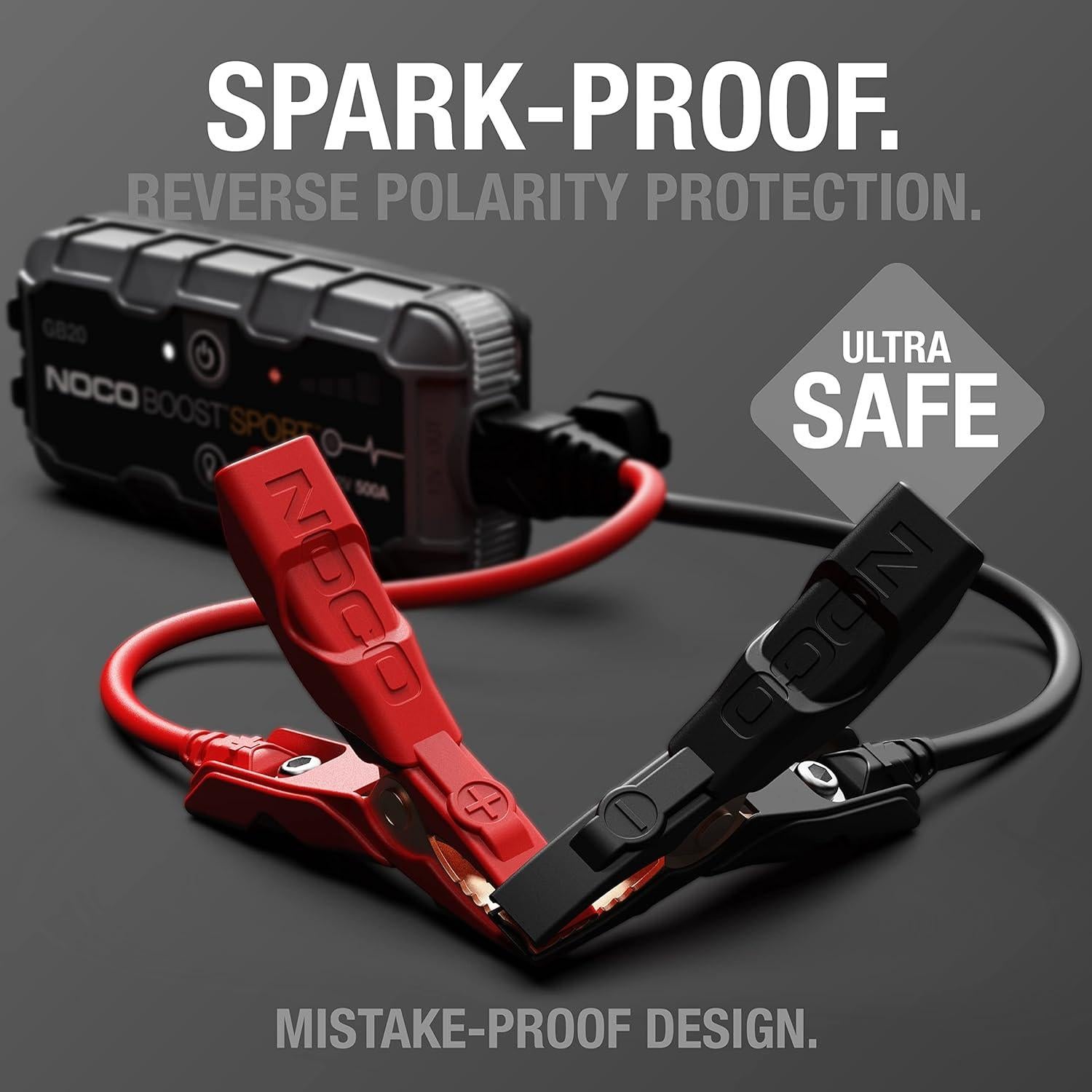 Arrancador de Batería NOCO GB20 500A 12V con Linterna LED