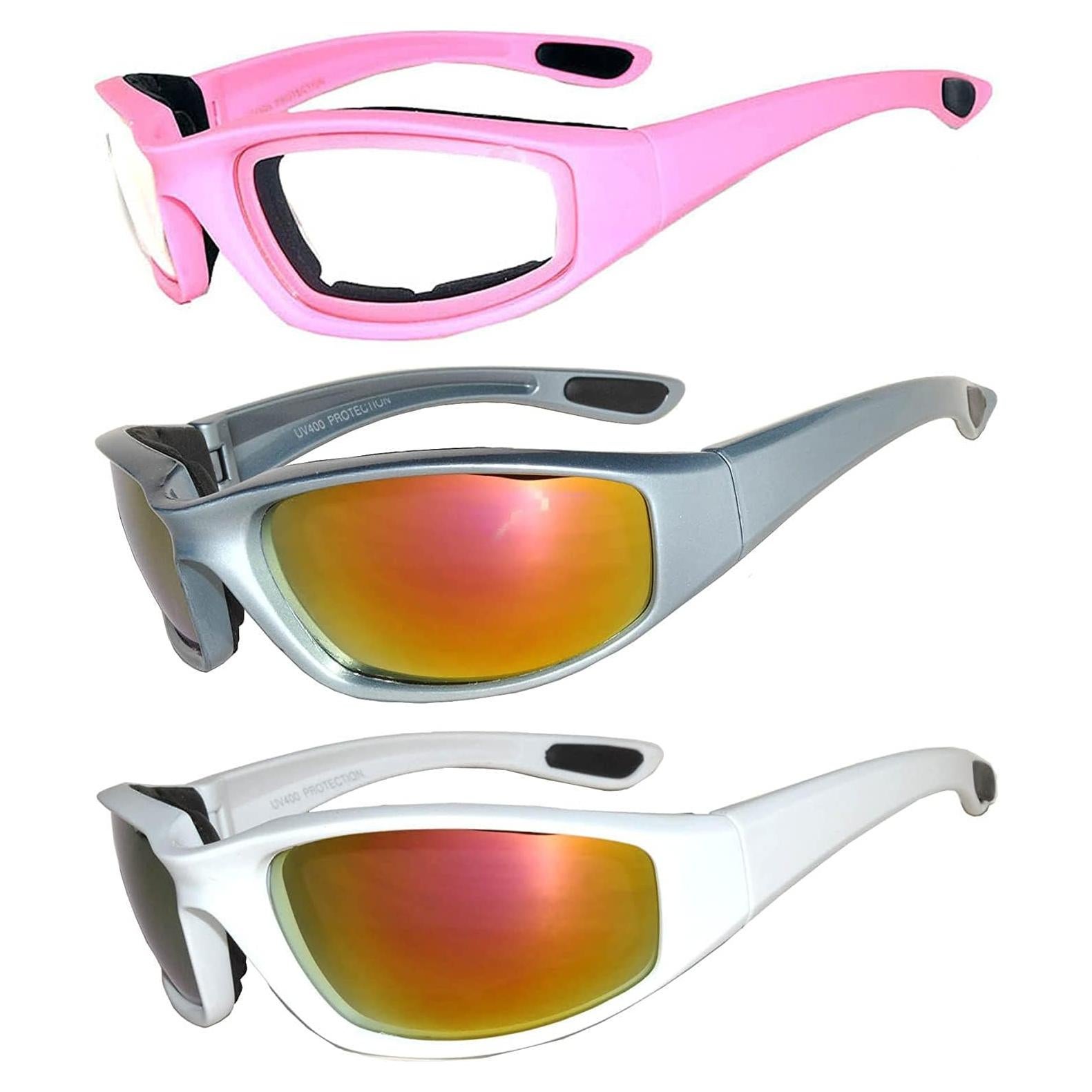 Juego de 3 gafas de sol para motocicleta UV400 - Unisex