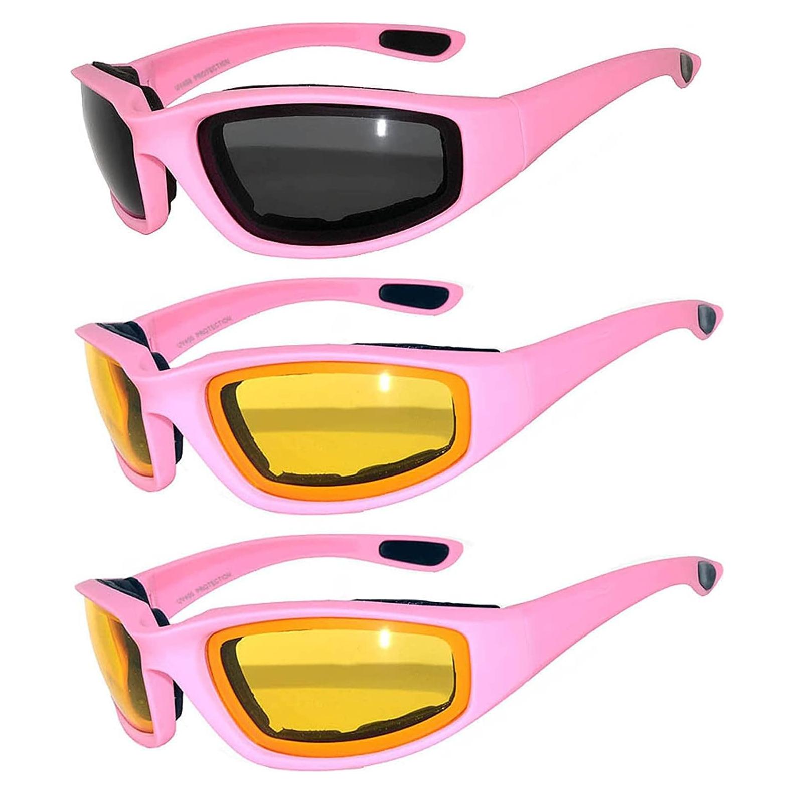 Juego de 3 gafas de sol para motocicleta UV400 - Unisex