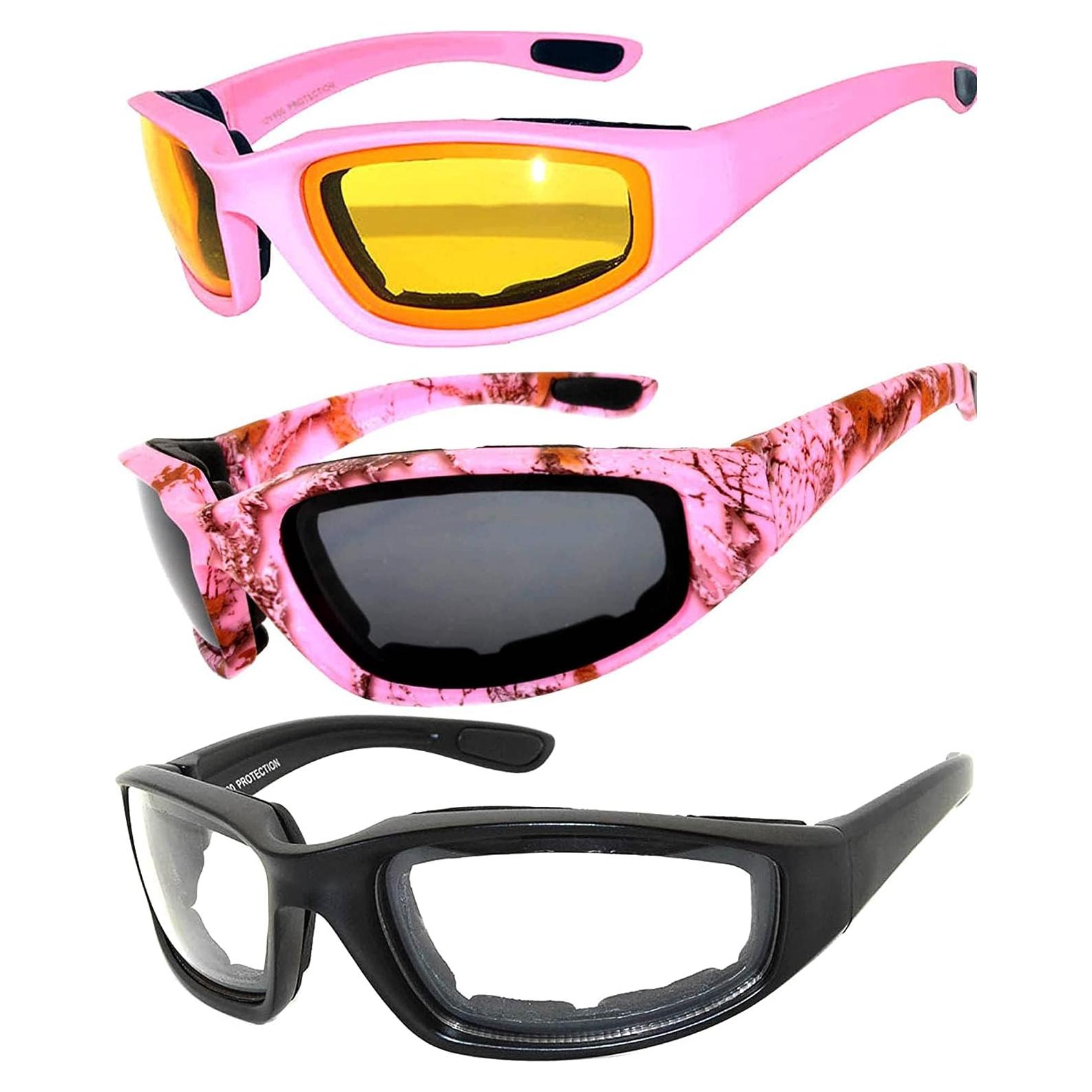 Juego de 3 gafas de sol para motocicleta UV400 - Unisex