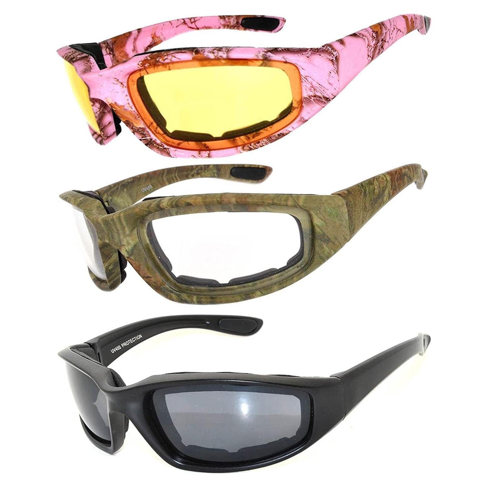 Juego de 3 gafas de sol para motocicleta UV400 - Unisex