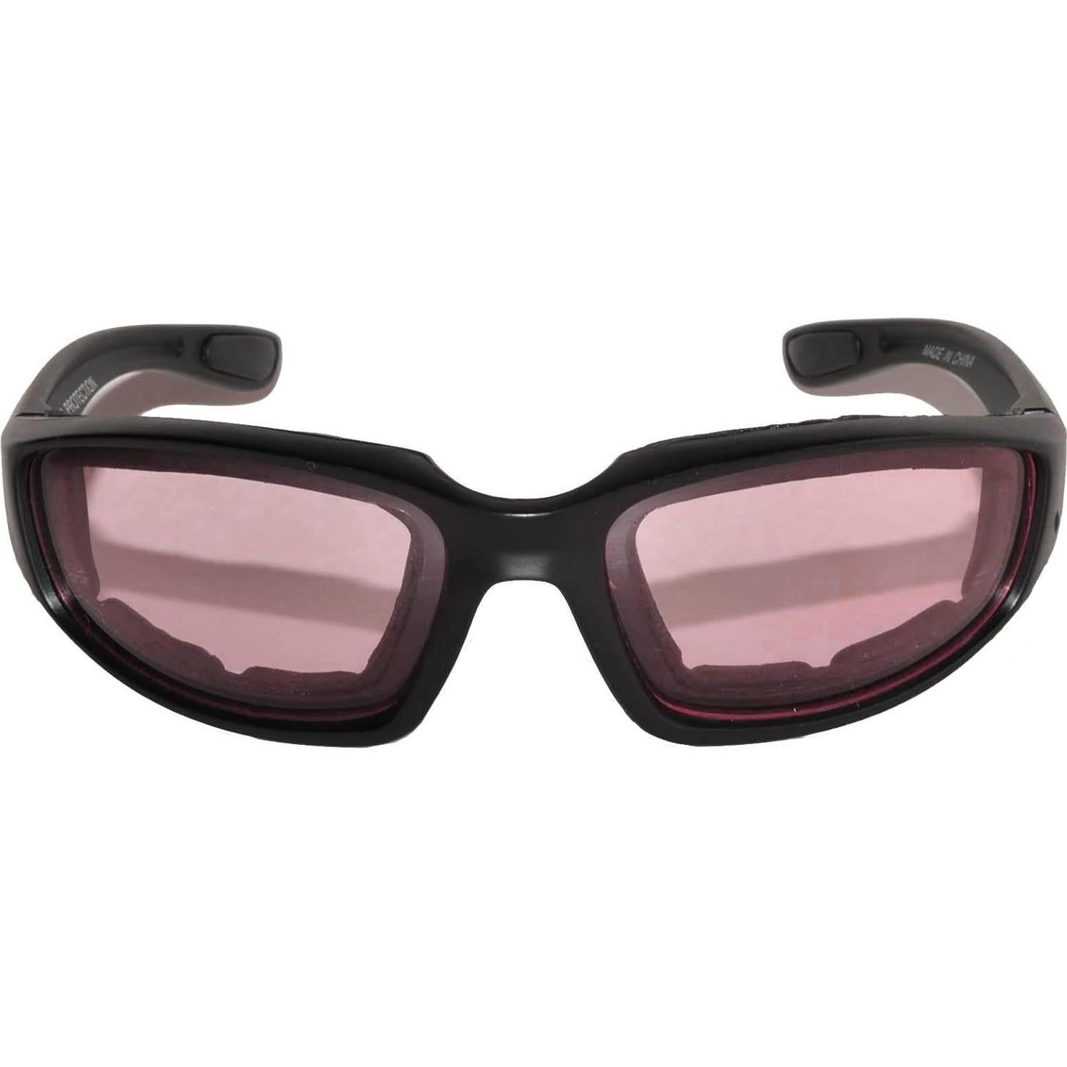Juego de 3 gafas de sol para moto UV400 con almohadilla