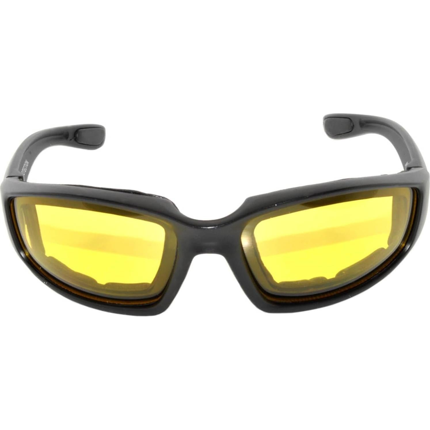 Juego de 3 gafas de sol para moto UV400 con almohadilla