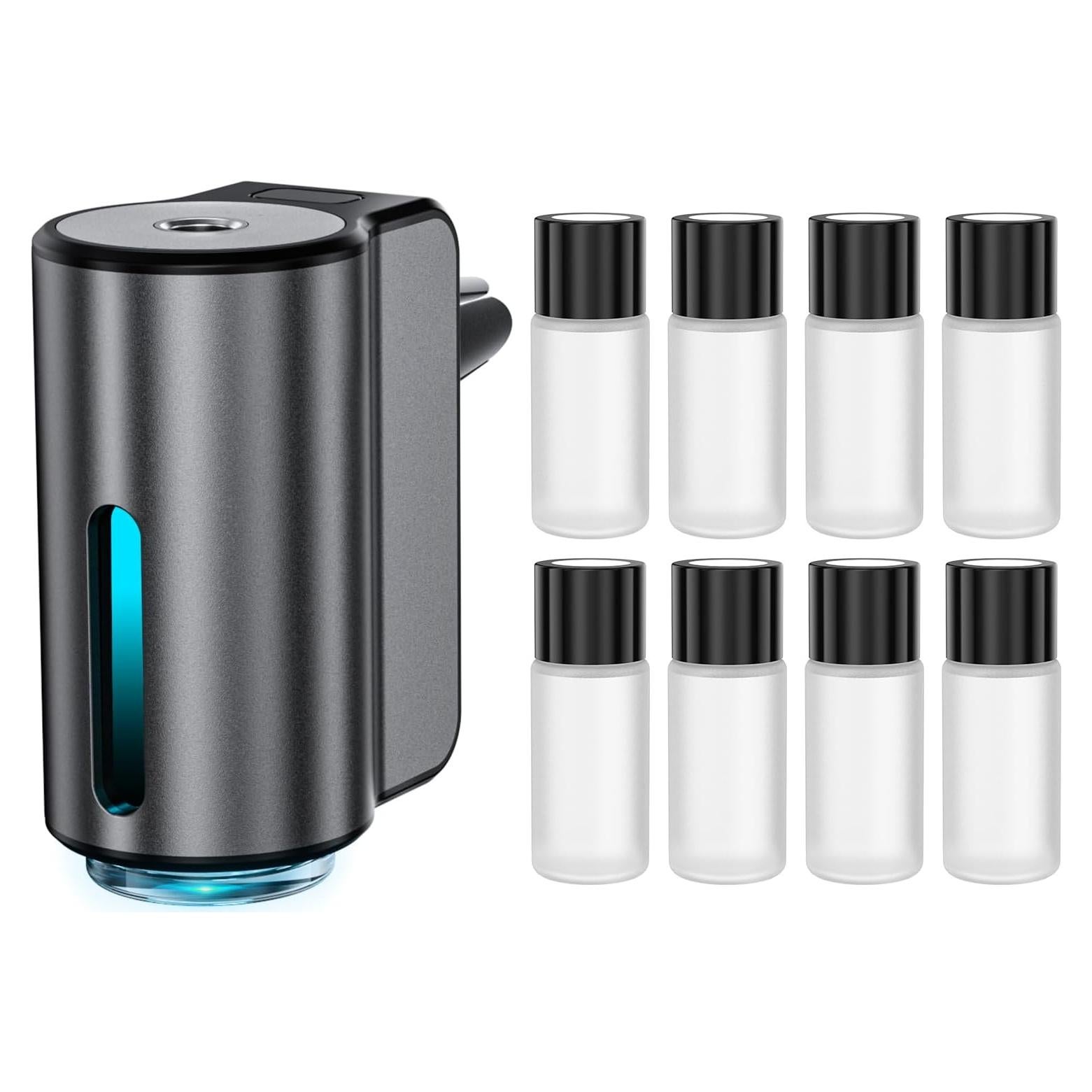 Difusor de Aromas para Carro Dvqag Negro con 8 Aceites