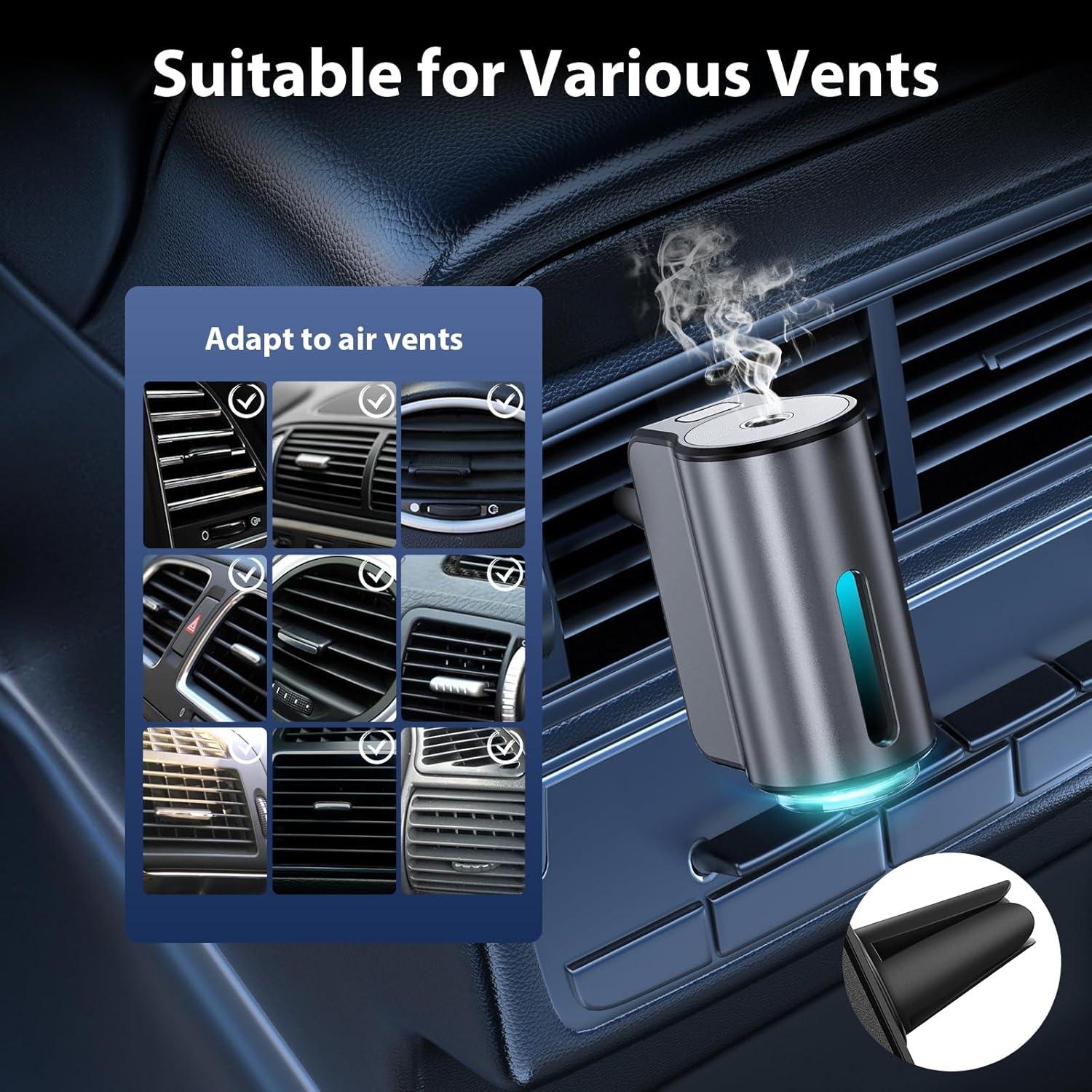 Difusor de Aromas para Carro Dvqag Negro con 8 Aceites