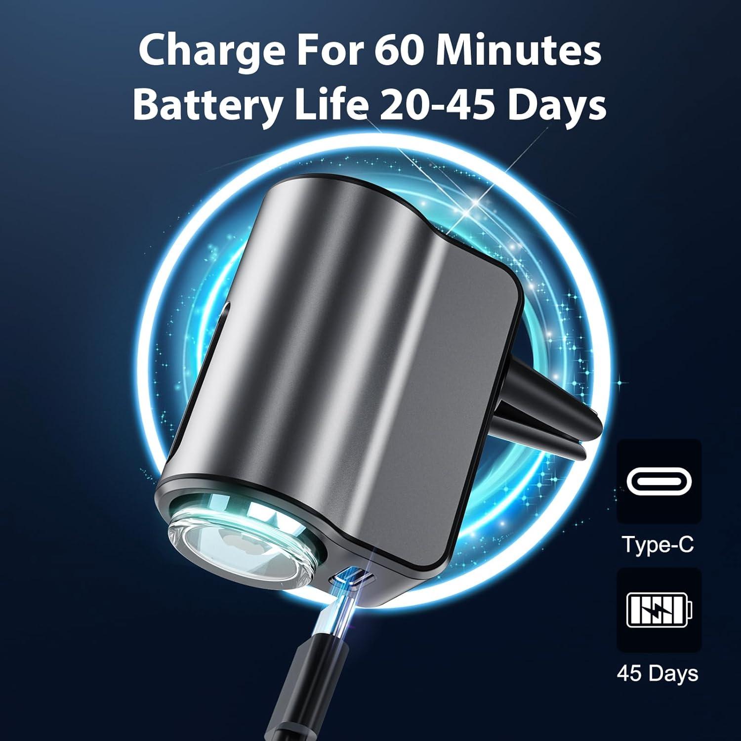 Difusor de Aromas para Carro Dvqag Negro con 8 Aceites