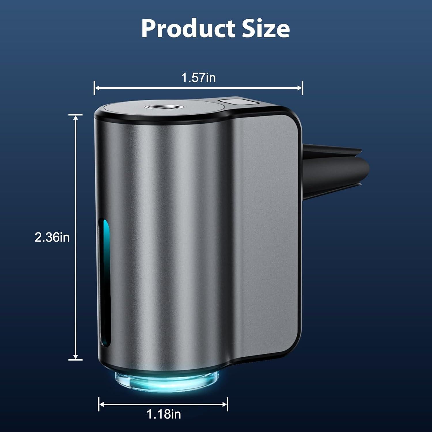 Difusor de Aromas para Carro Dvqag Negro con 8 Aceites