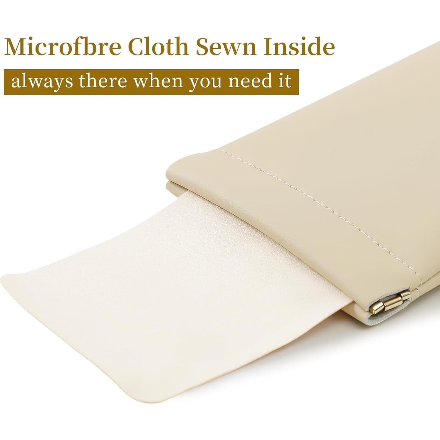 Estuche para Gafas MEIBOOCH de Cuero Suave Grande