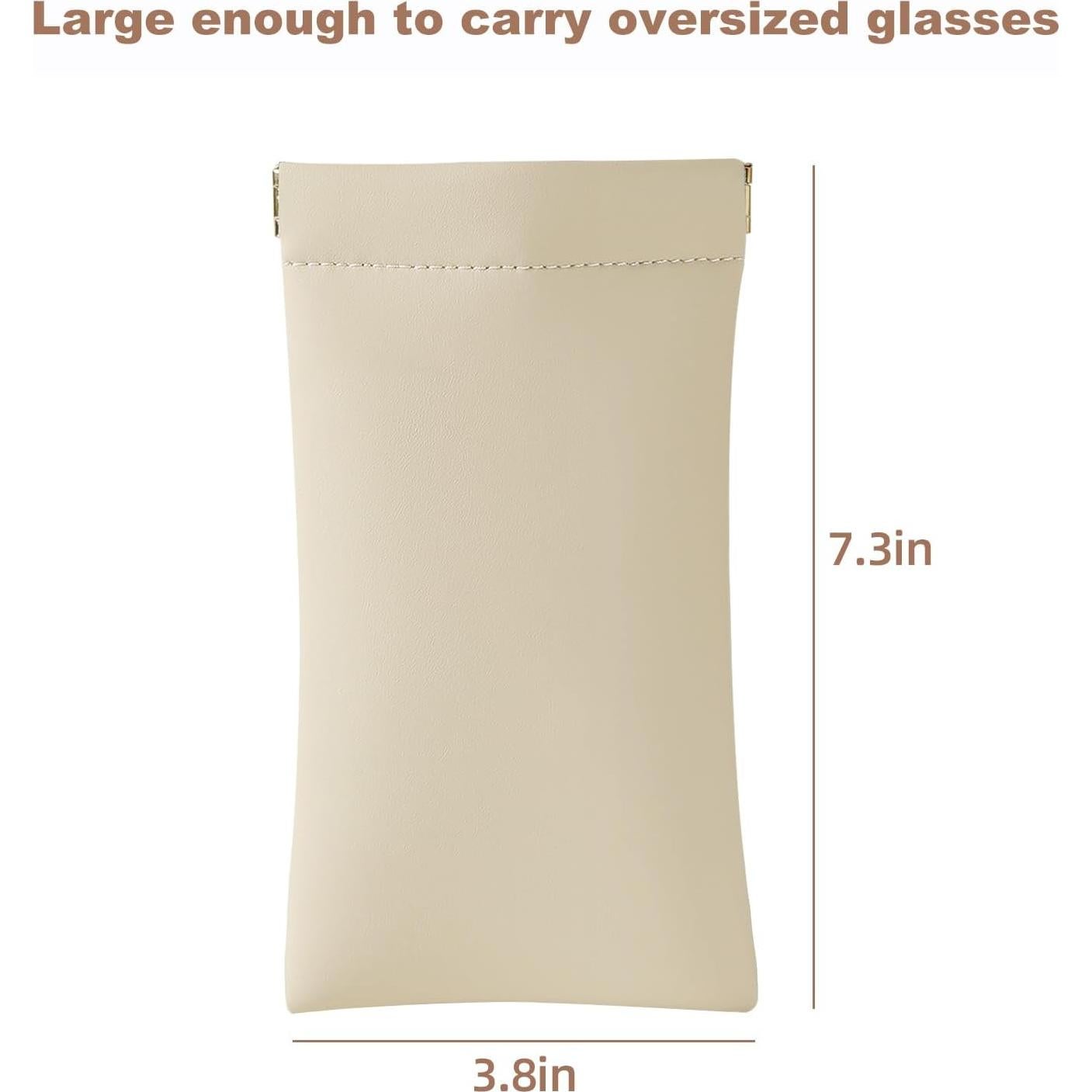 Estuche para Gafas MEIBOOCH de Cuero Suave Grande