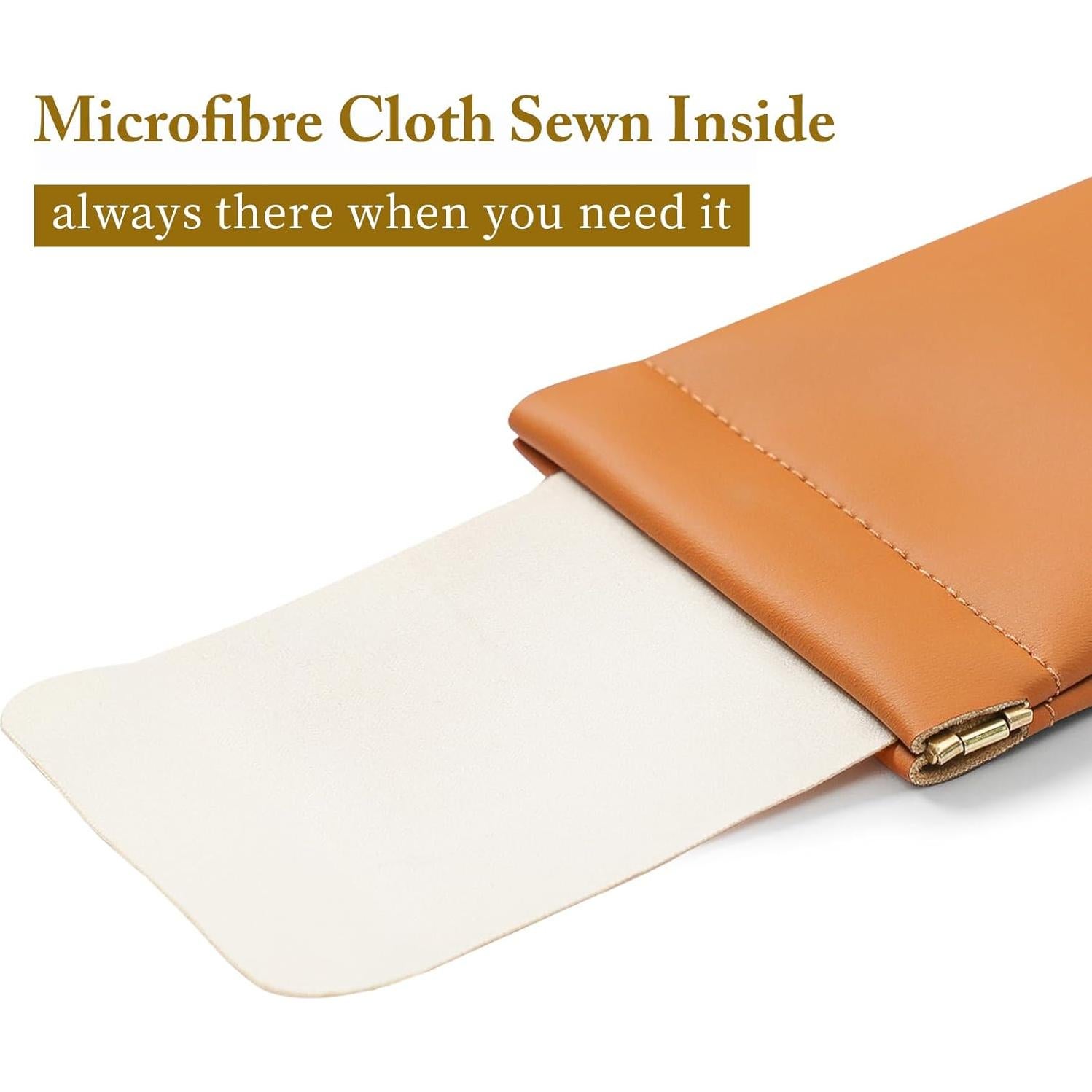 Estuche para Gafas MEIBOOCH de Cuero Suave Grande