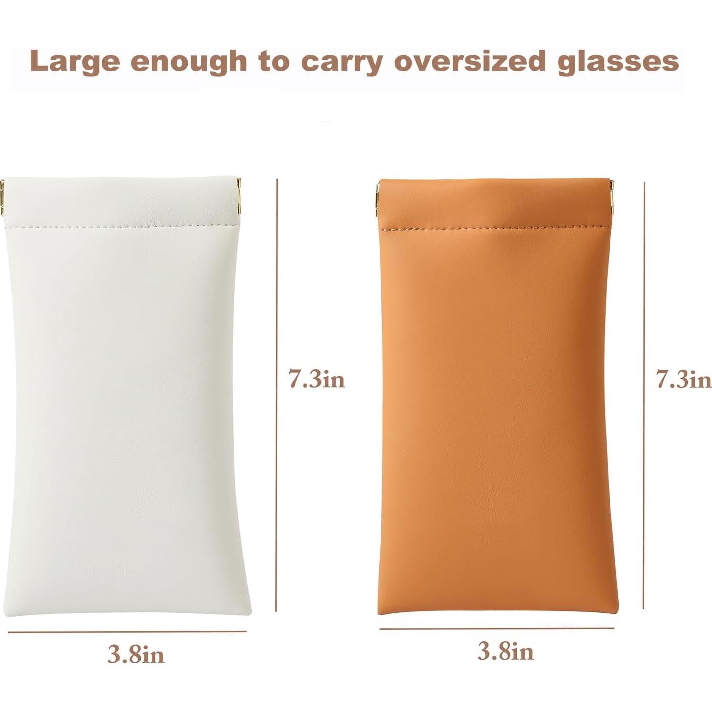 Estuche para Gafas MEIBOOCH de Cuero Suave Grande