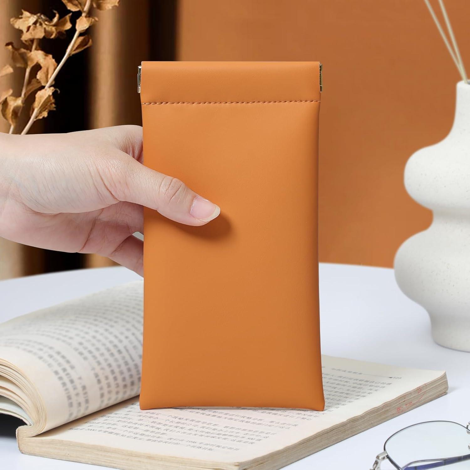 Estuche para Gafas MEIBOOCH de Cuero Suave Grande