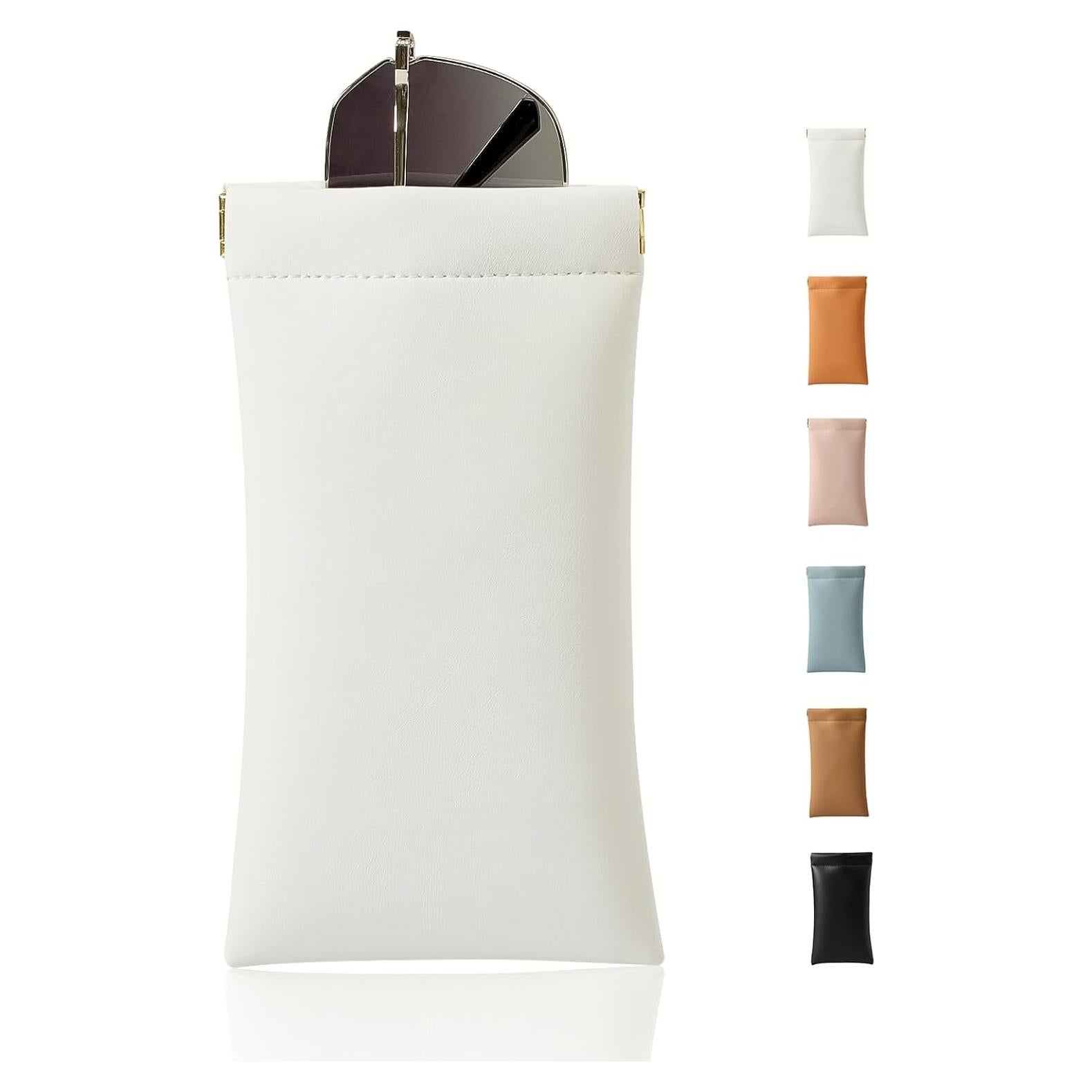 Estuche para Gafas MEIBOOCH de Cuero Suave Grande