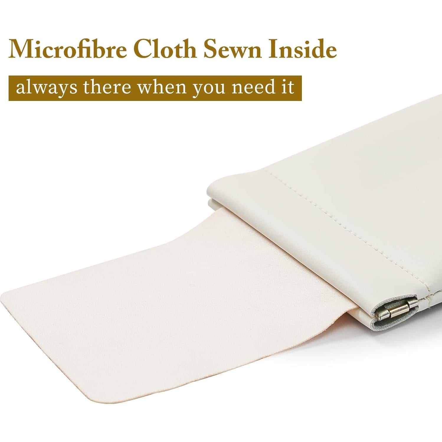 Estuche para Gafas MEIBOOCH de Cuero Suave Grande