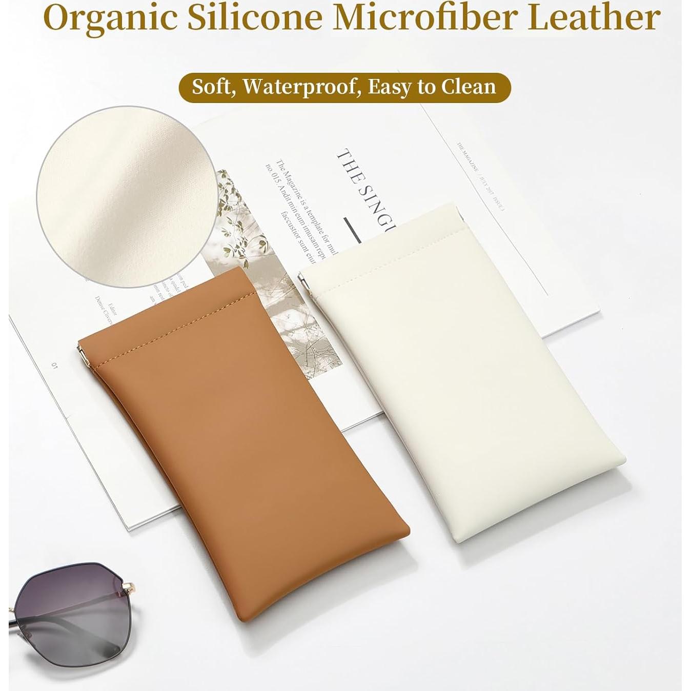 Estuche para Gafas MEIBOOCH de Cuero Suave Grande
