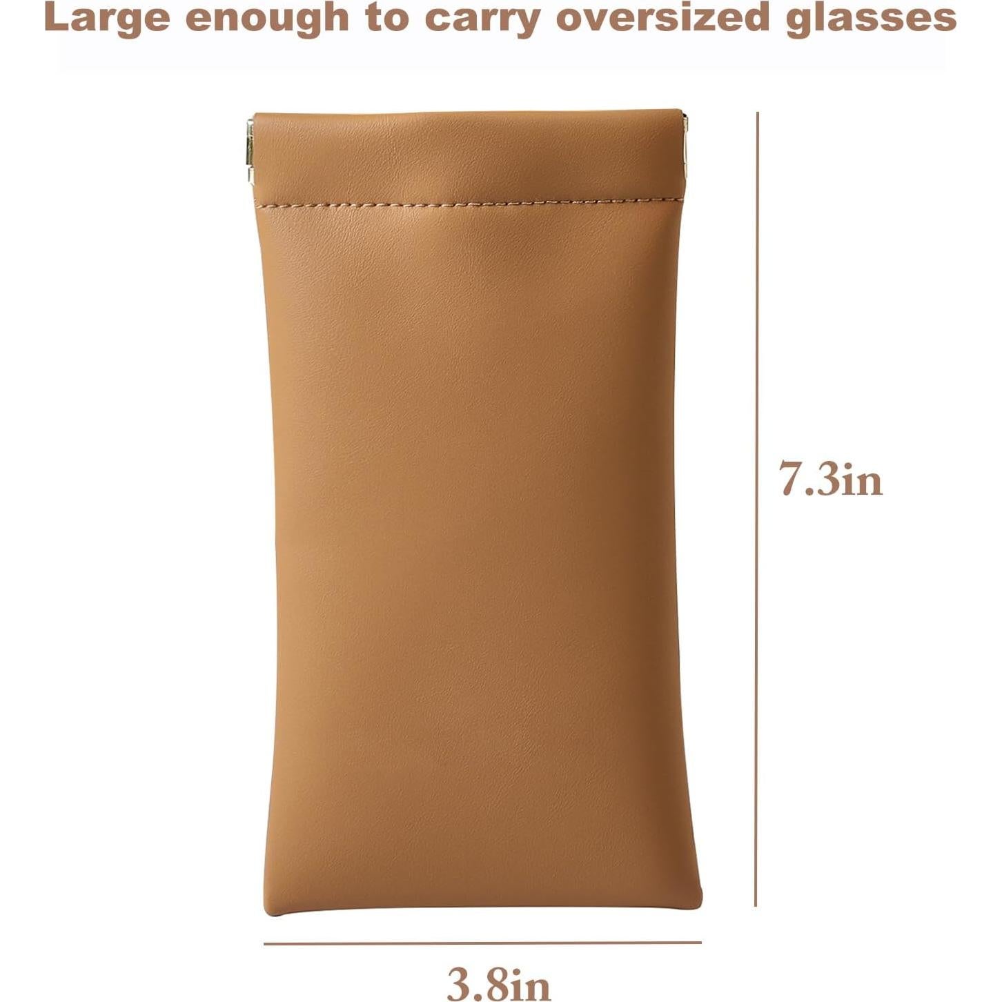 Estuche para Gafas MEIBOOCH de Cuero Suave Grande