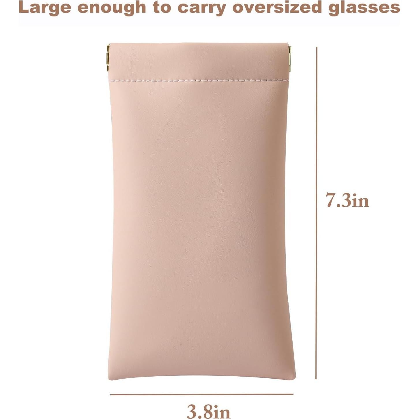 Estuche para Gafas MEIBOOCH Rosa Grande con Tapa Compresión