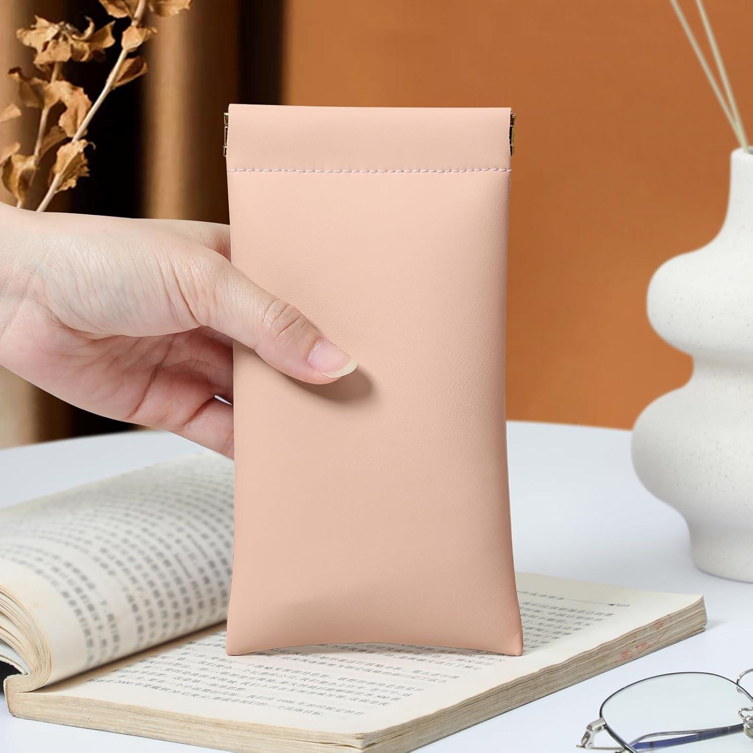 Estuche para Gafas MEIBOOCH Rosa Grande con Tapa Compresión