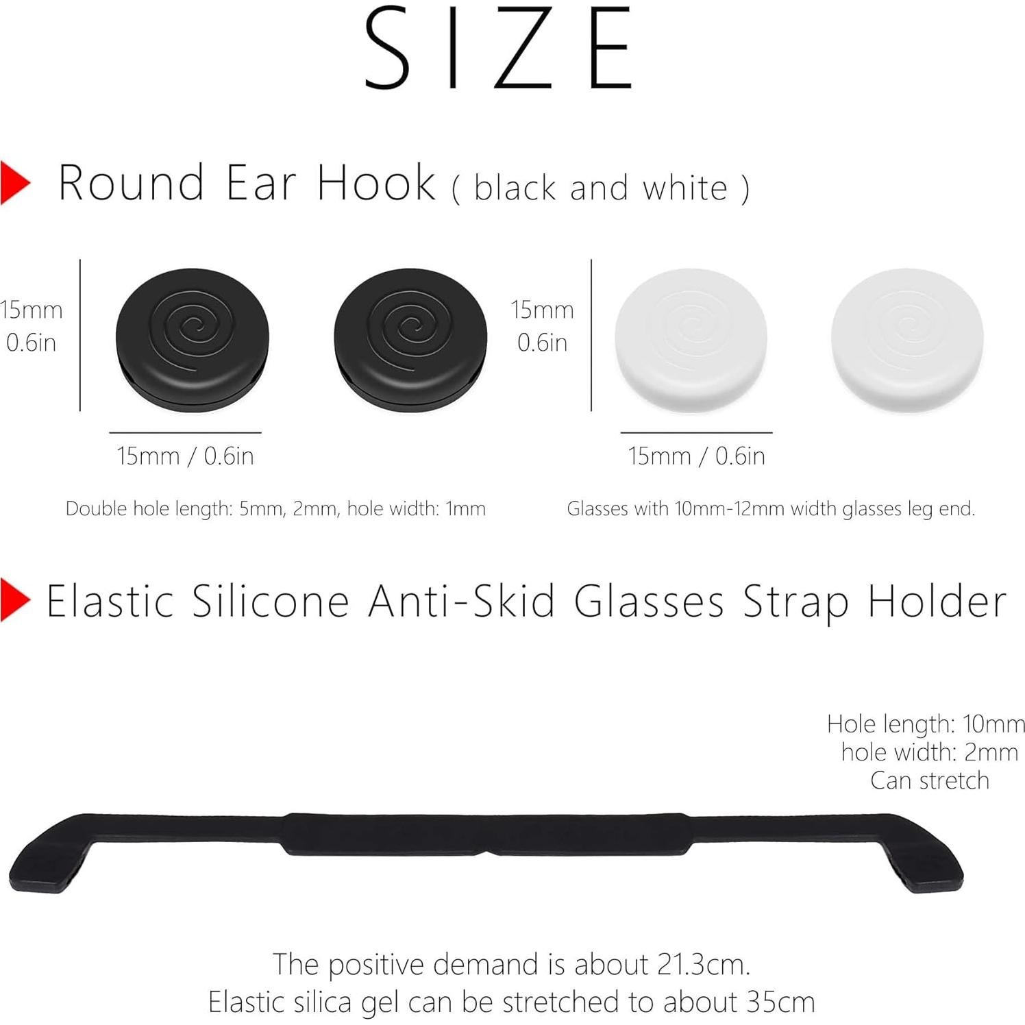 Correas de Gafas de Silicona 4 Pzas Ajustables Antideslizantes