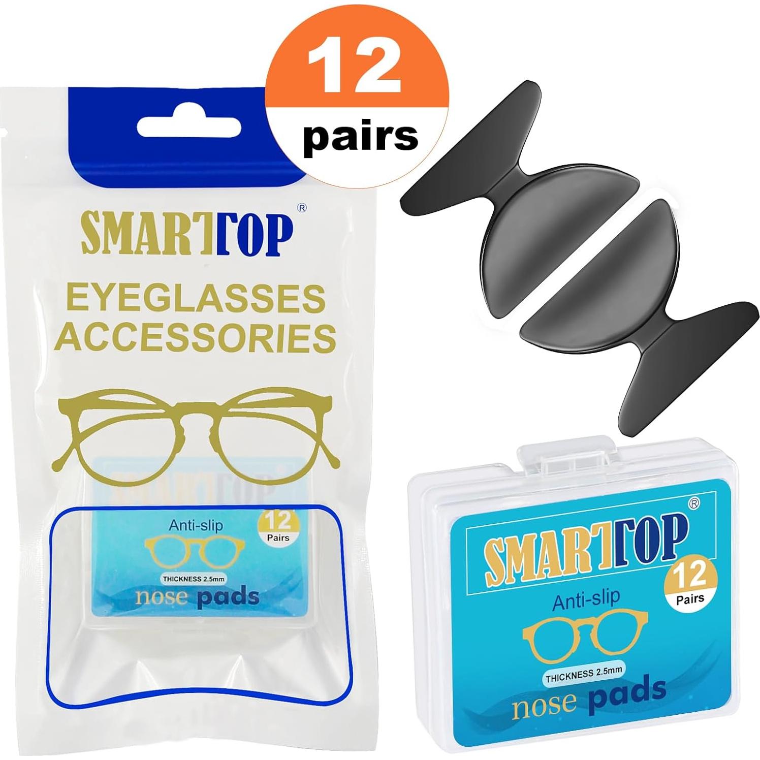 Almohadillas para nariz SMARTTOP 12 pares silicona negra