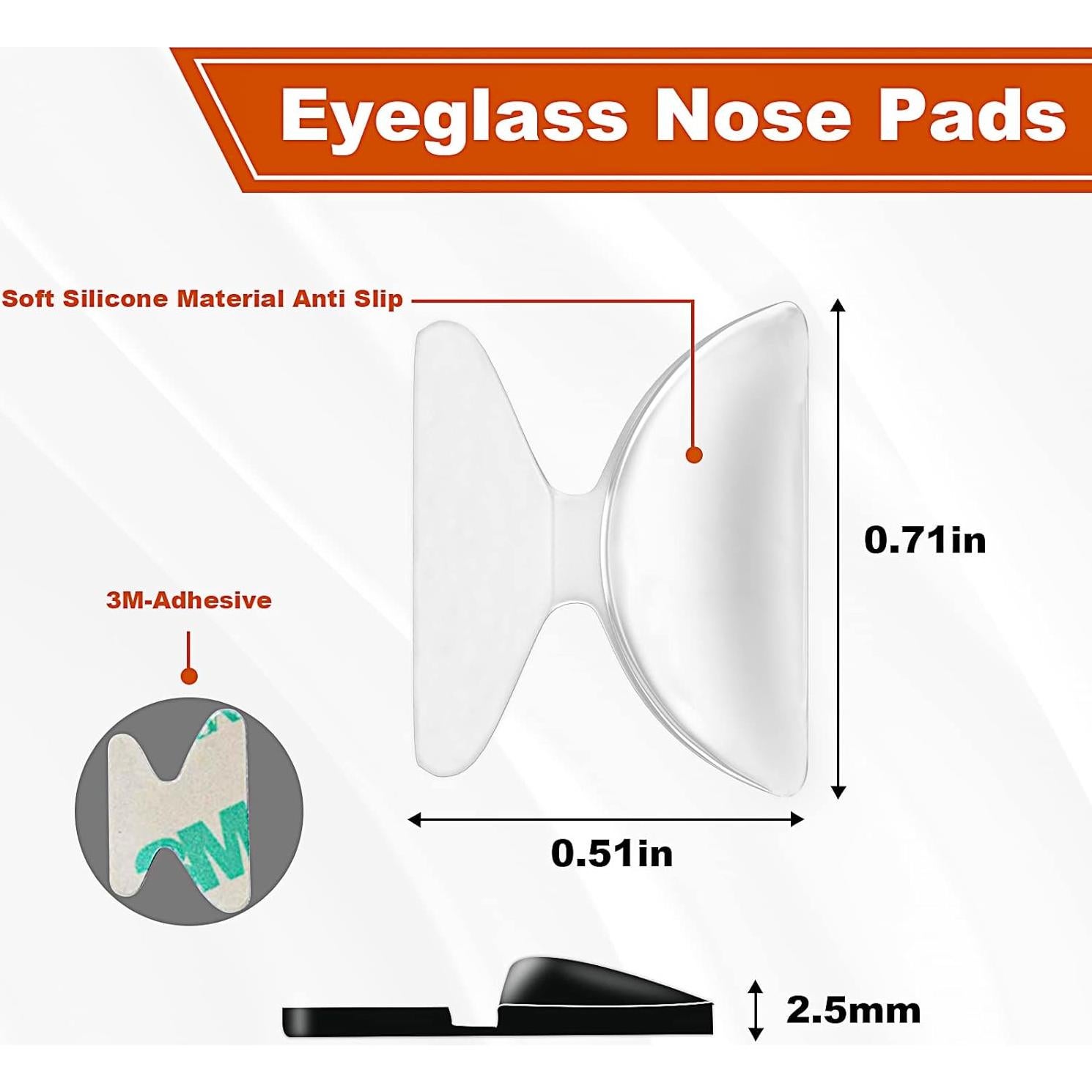 Almohadillas para Nariz Gafas SMARTTOP 12 Pares Silicona