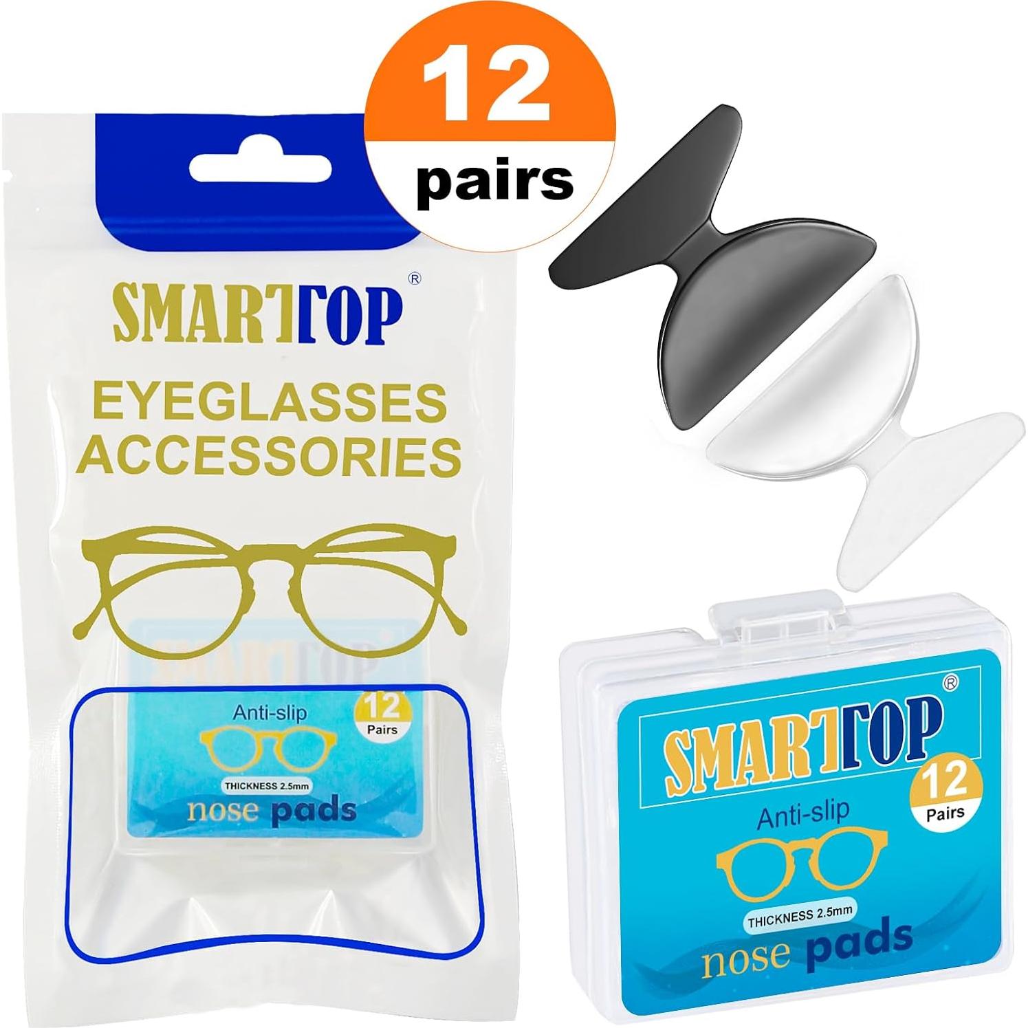 Almohadillas para Nariz Gafas SMARTTOP 12 Pares Silicona