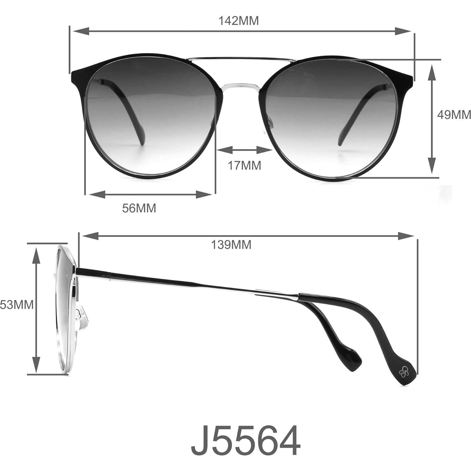 Gafas de sol redondas retro Jessica Simpson UV400 metal