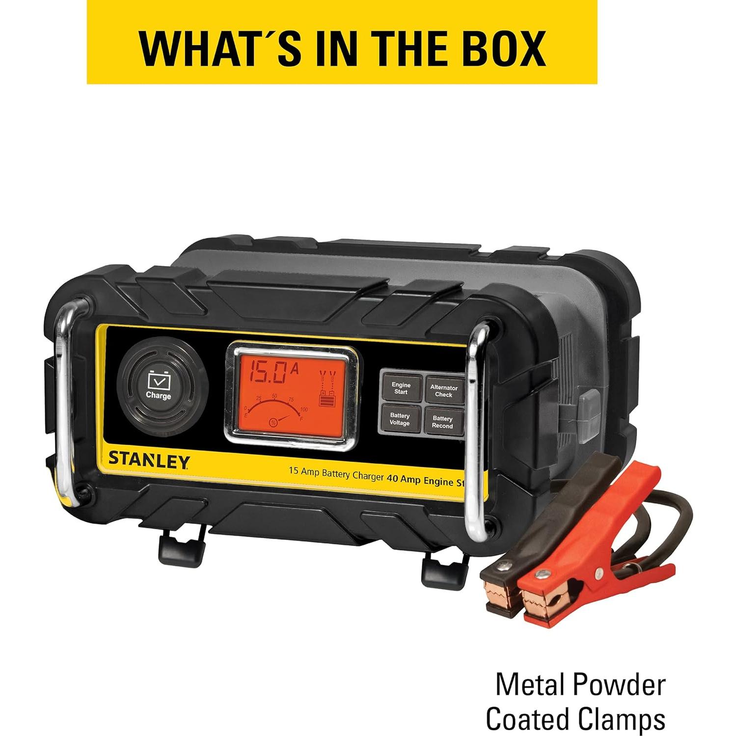 Cargador de batería STANLEY BC15BS 15A 12V automático