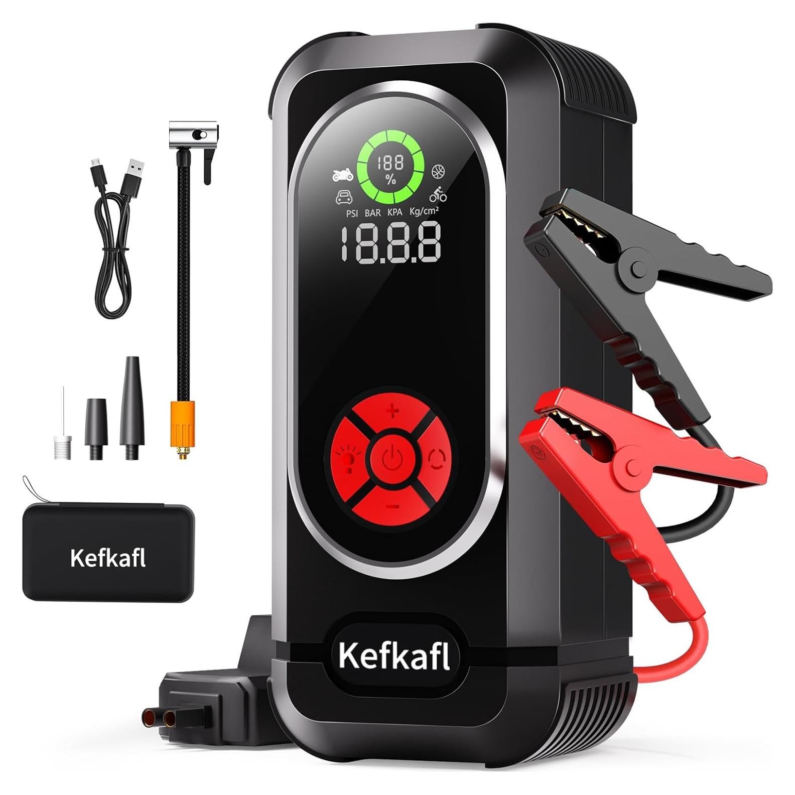 Arrancador de Coche Kefkafl Q10 4500A con Compresor 150PSI