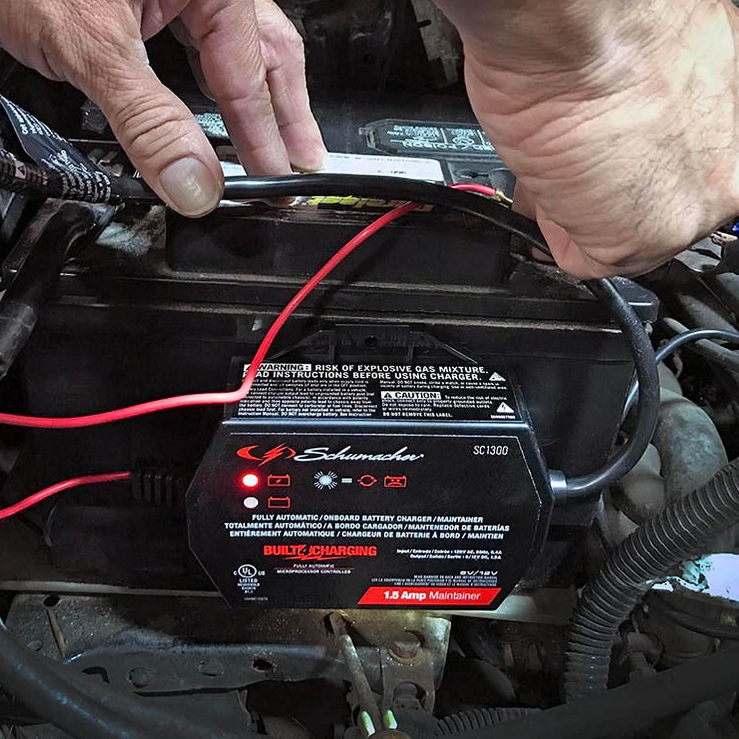 Cargador Schumacher SC1300 3-en-1 1.5A 6V/12V Automático