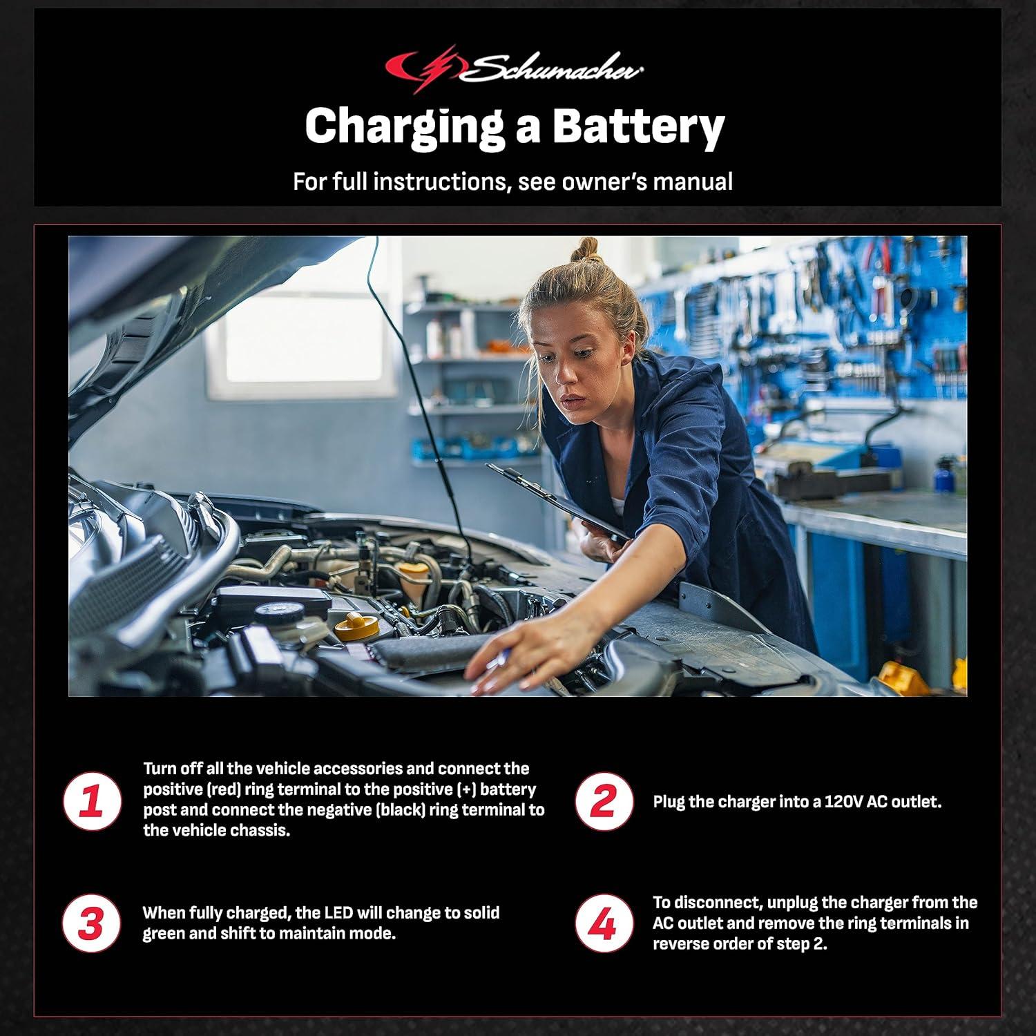 Cargador Schumacher SC1300 3-en-1 1.5A 6V/12V Automático