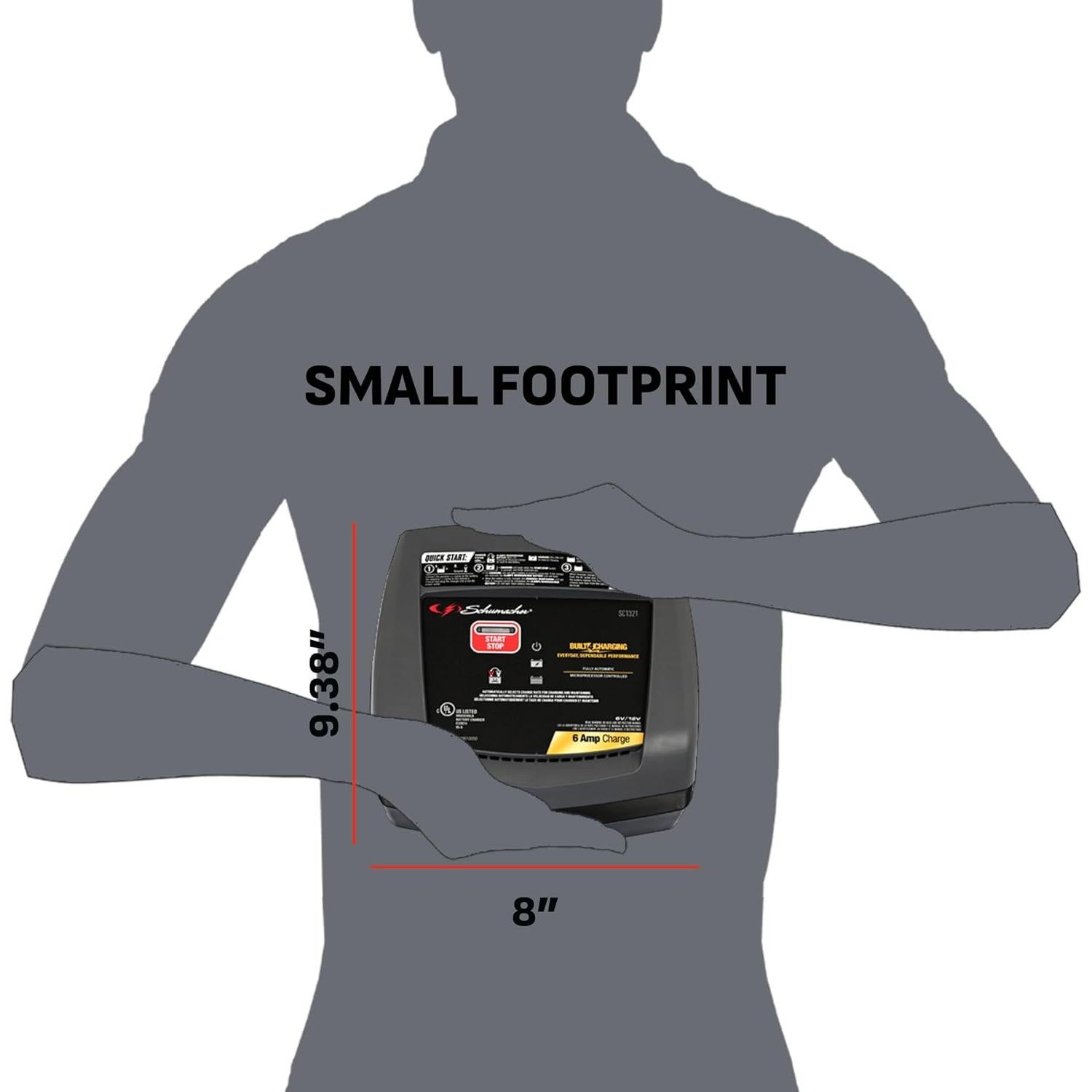 Cargador Schumacher SC1321 6/12V 6A Automático para Baterías