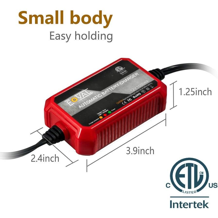 Cargador de Batería Foval 12V 1000mA Inteligente