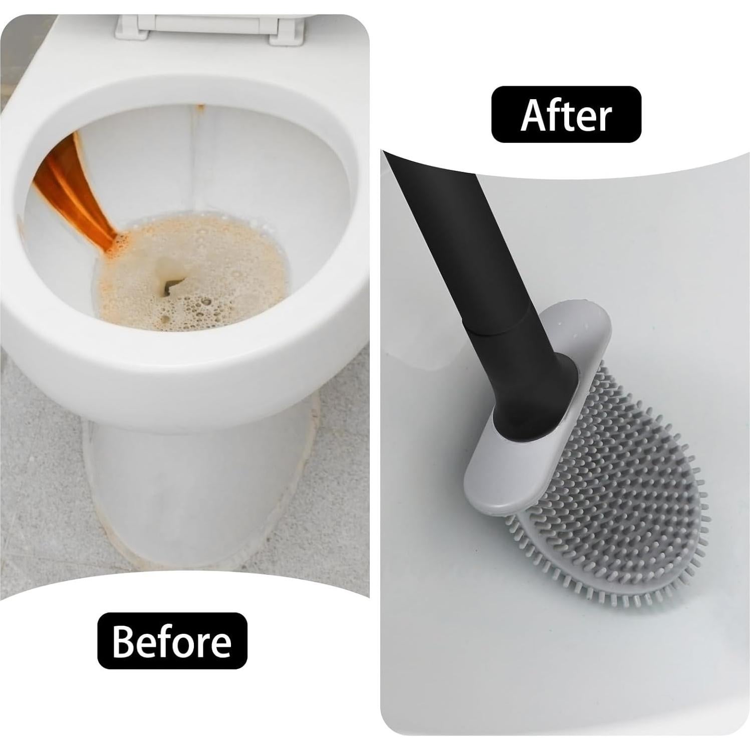 Cepillo de Inodoro WOBEVB con Soporte y Cepillo de Ranura