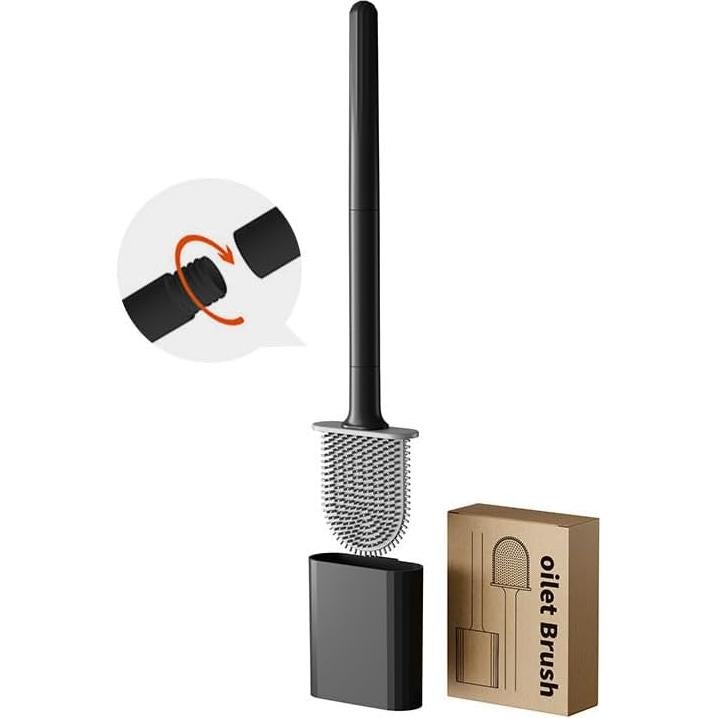 Cepillo de Inodoro WOBEVB con Soporte y Cepillo de Ranura