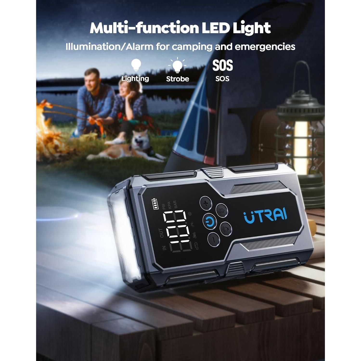 Arrancador de batería UTRAI JS-9 con compresor 150 PSI