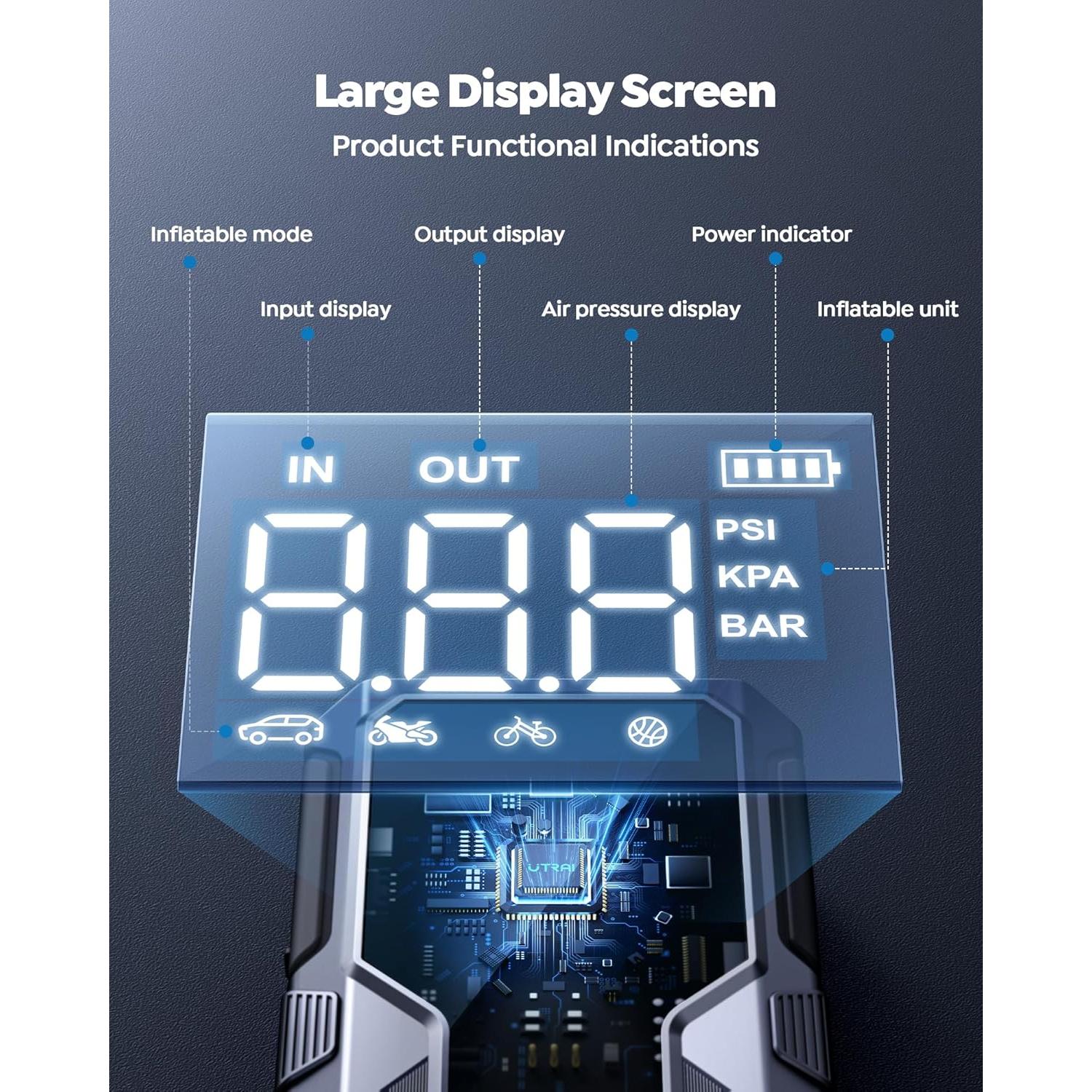 Arrancador de batería UTRAI JS-9 con compresor 150 PSI