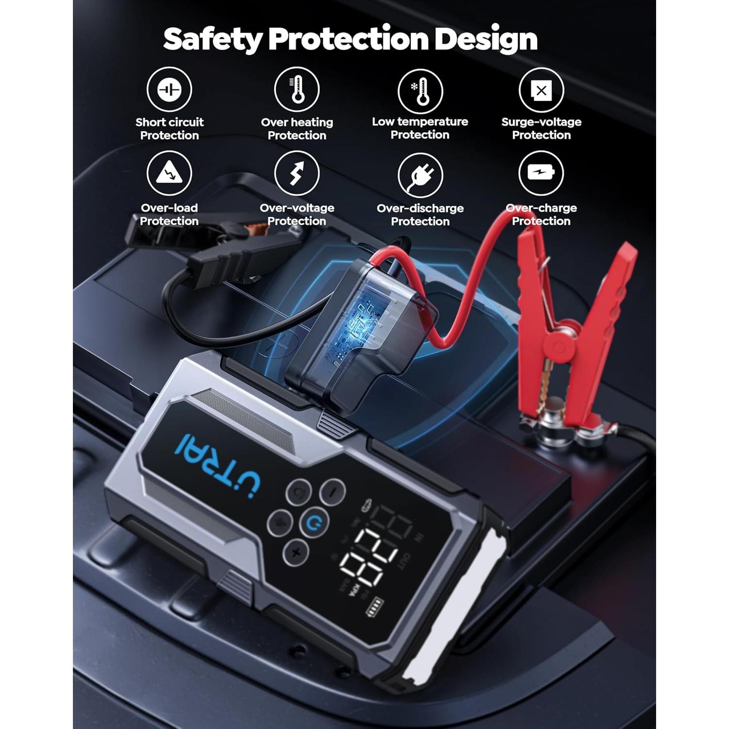 Arrancador de batería UTRAI JS-9 con compresor 150 PSI