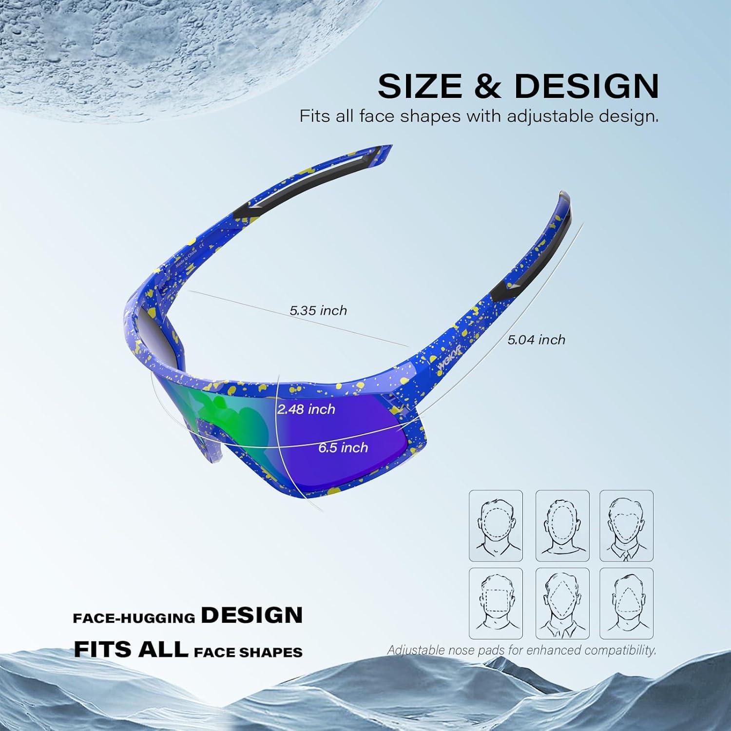 Gafas de sol deportivas WGKVP 5051 UV400 polarizadas