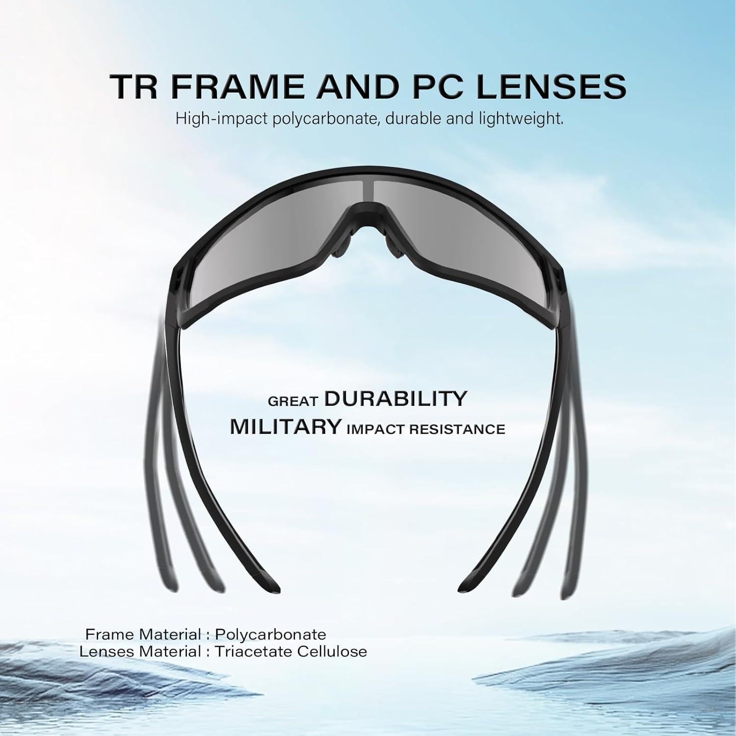 Gafas de sol deportivas WGKVP 5051 UV400 polarizadas