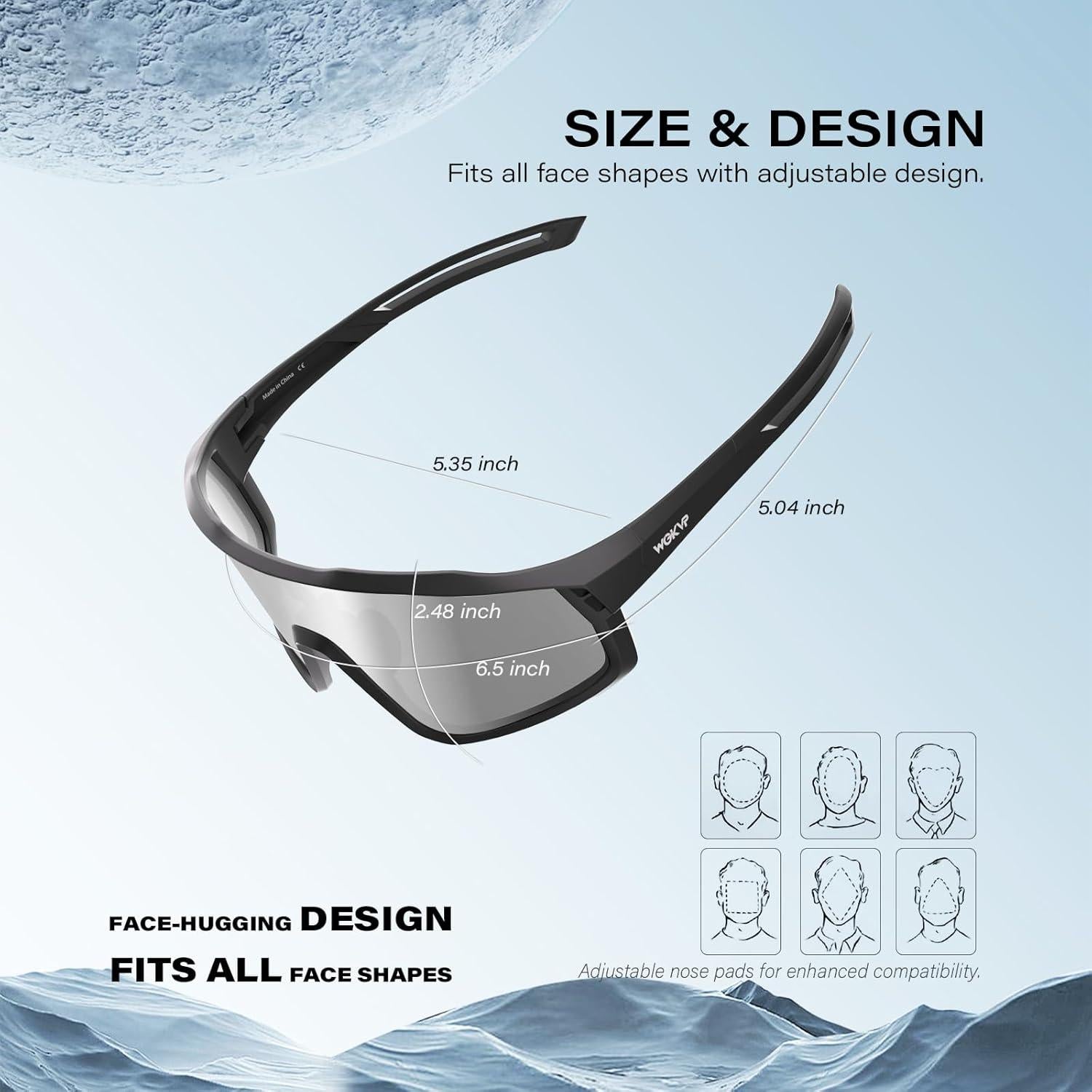 Gafas de sol deportivas WGKVP 5051 UV400 polarizadas