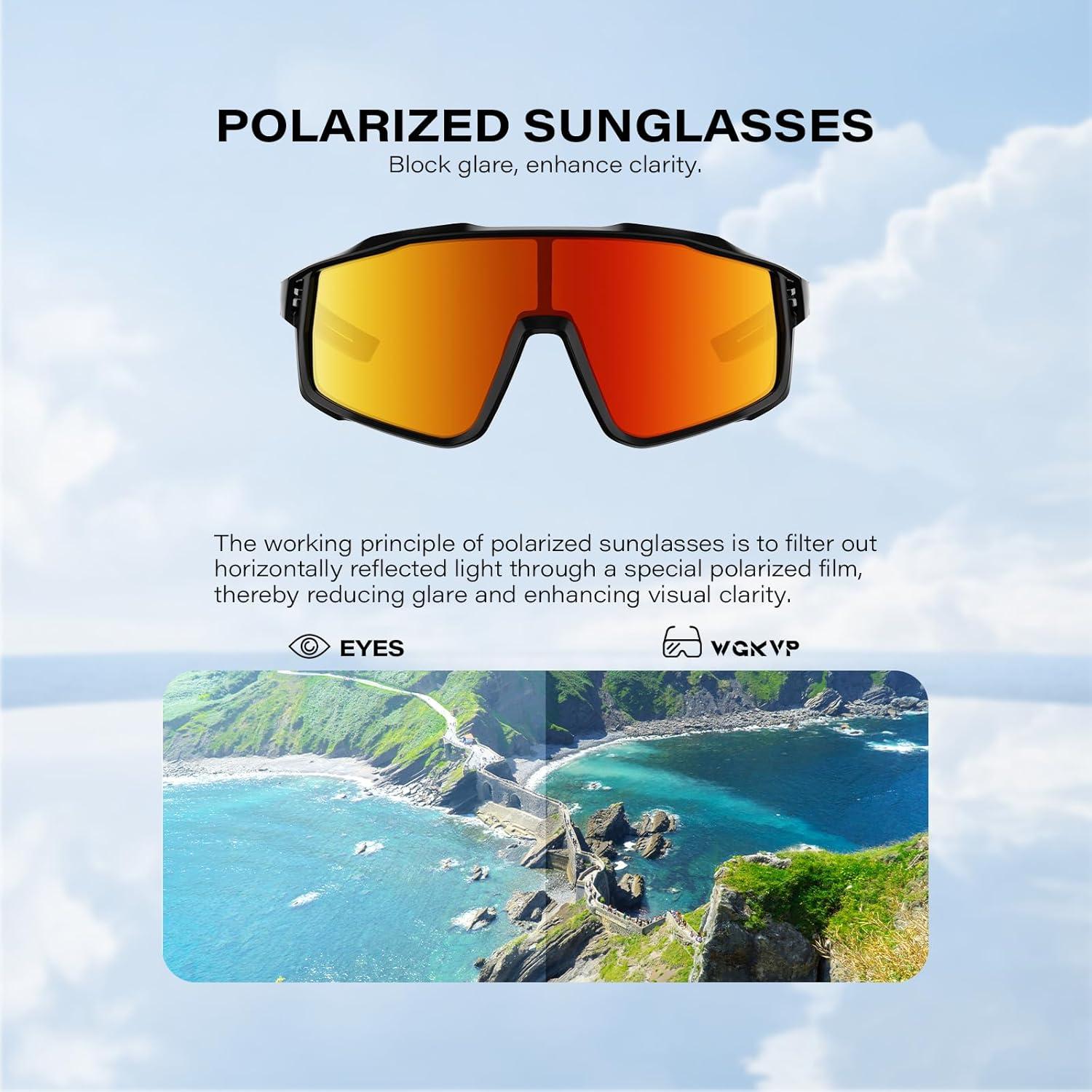 Gafas de sol deportivas WGKVP 5051 UV400 polarizadas