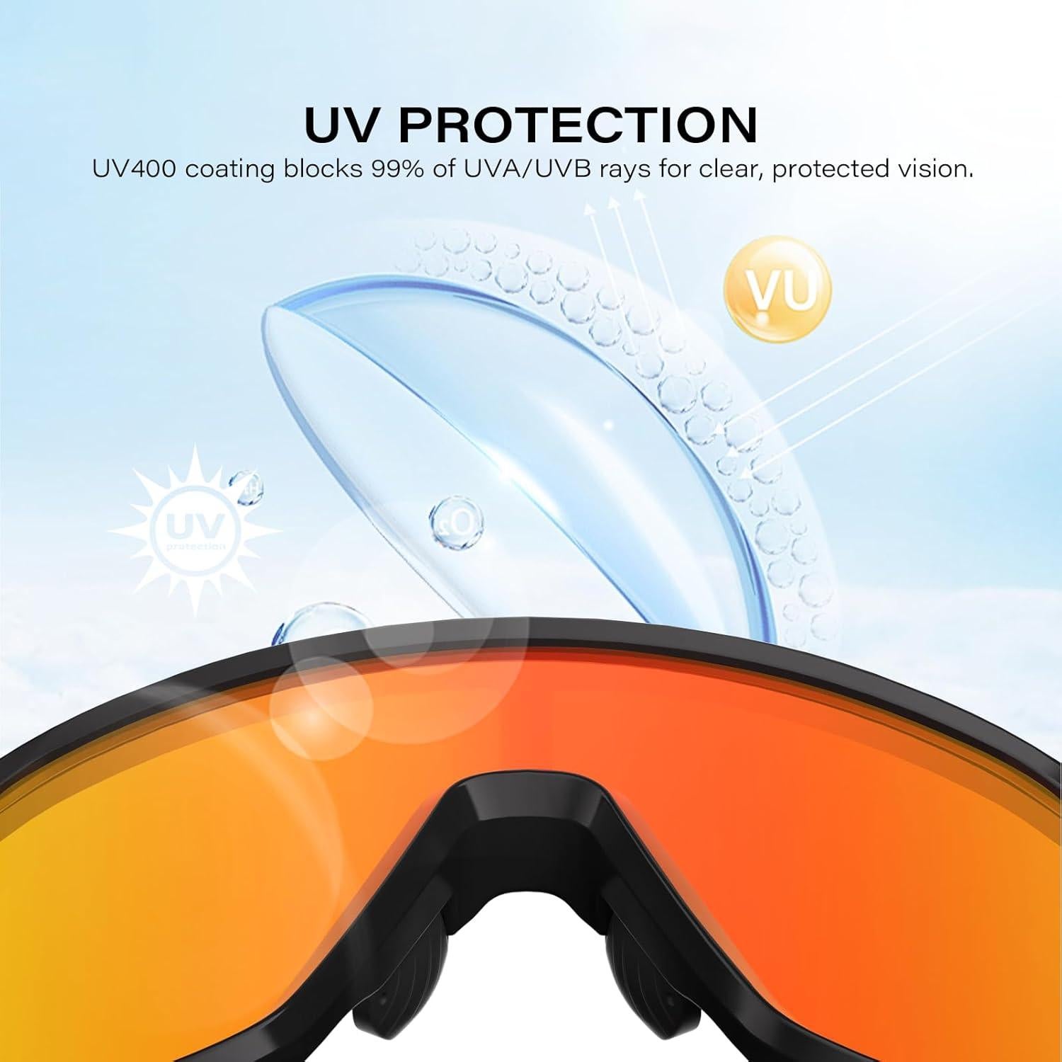 Gafas de sol deportivas WGKVP 5051 UV400 polarizadas