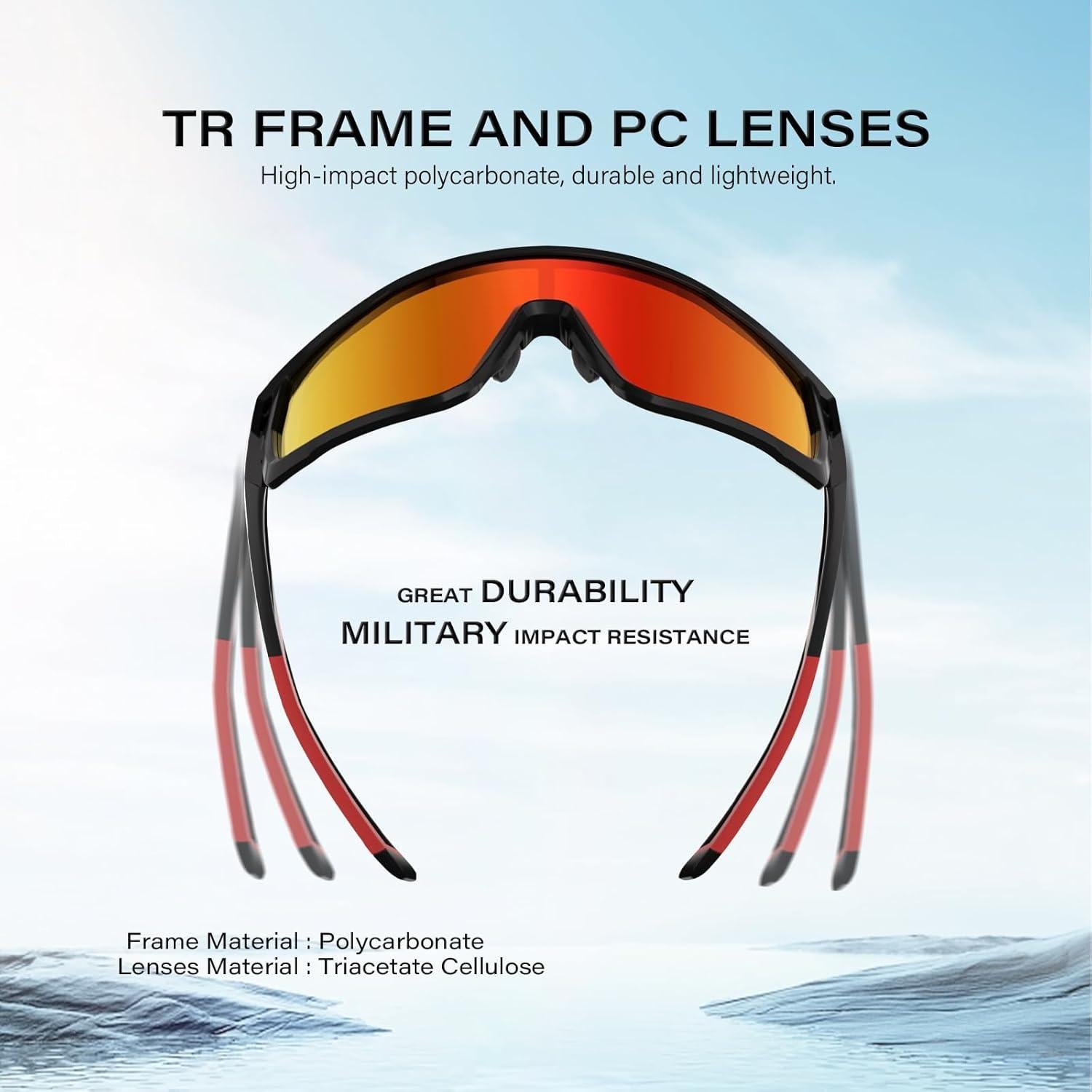 Gafas de sol deportivas WGKVP 5051 UV400 polarizadas