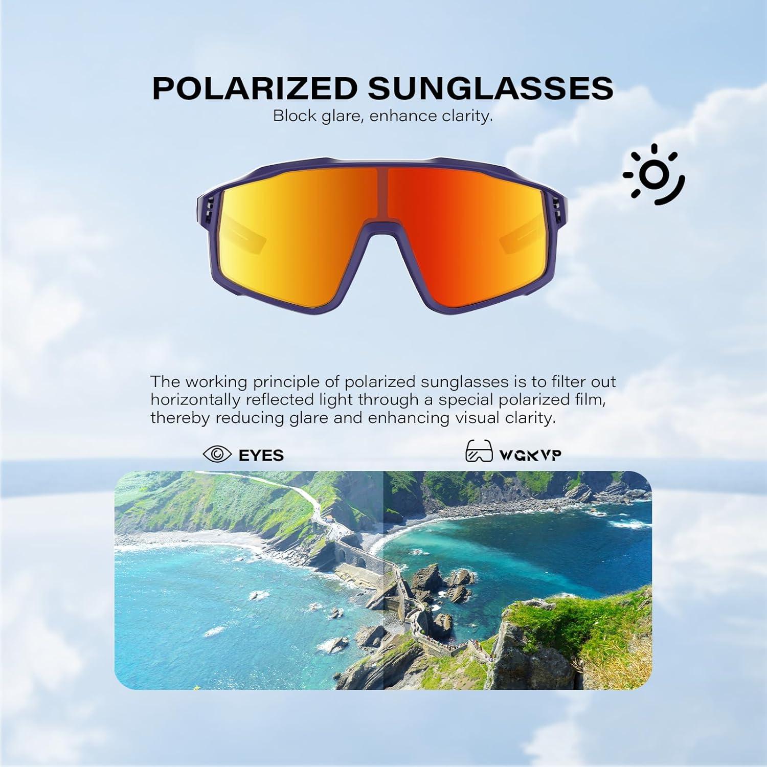 Gafas de sol deportivas WGKVP 5051 UV400 polarizadas