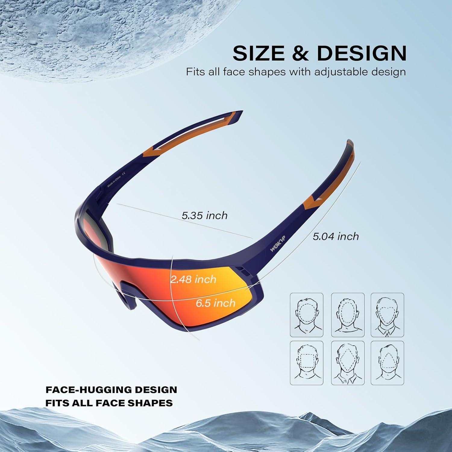 Gafas de sol deportivas WGKVP 5051 UV400 polarizadas