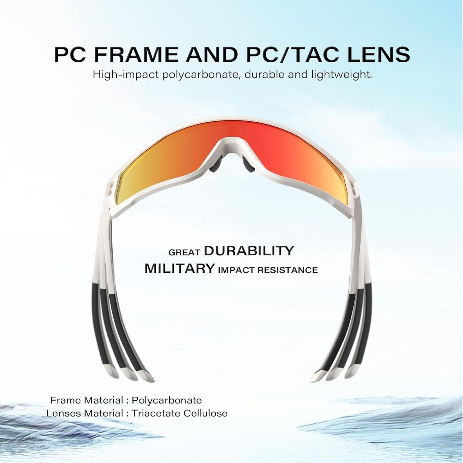 Gafas de sol deportivas WGKVP 5051 UV400 polarizadas