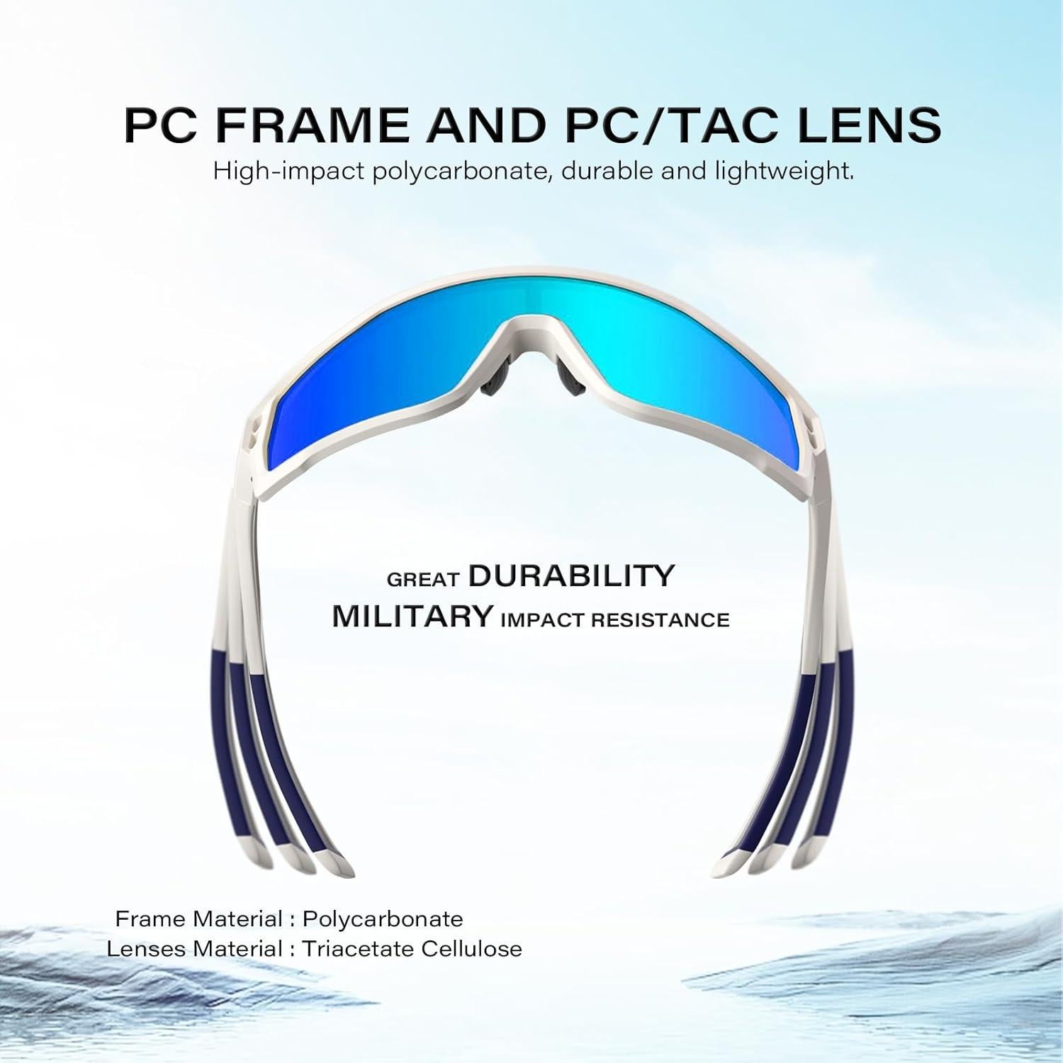 Gafas de sol deportivas WGKVP 5051 UV400 polarizadas