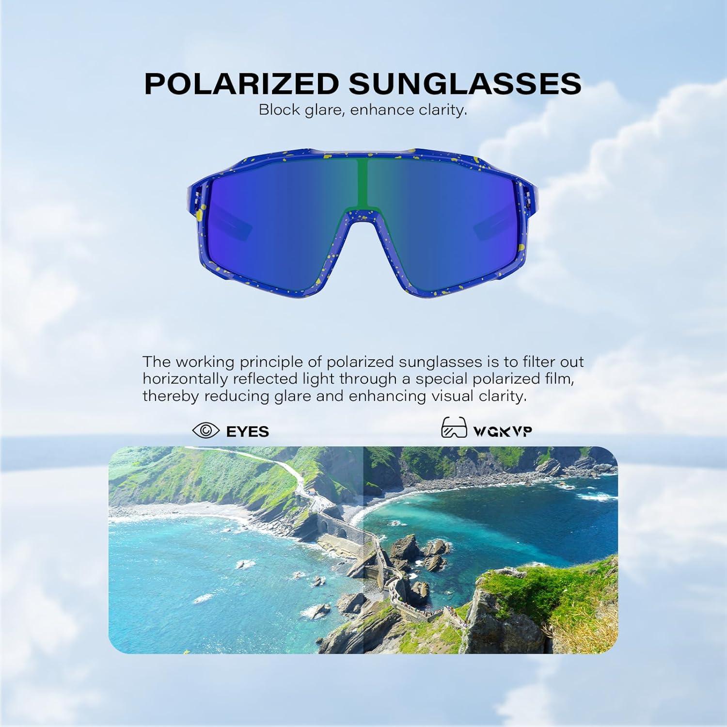 Gafas de sol deportivas WGKVP 5051 UV400 polarizadas